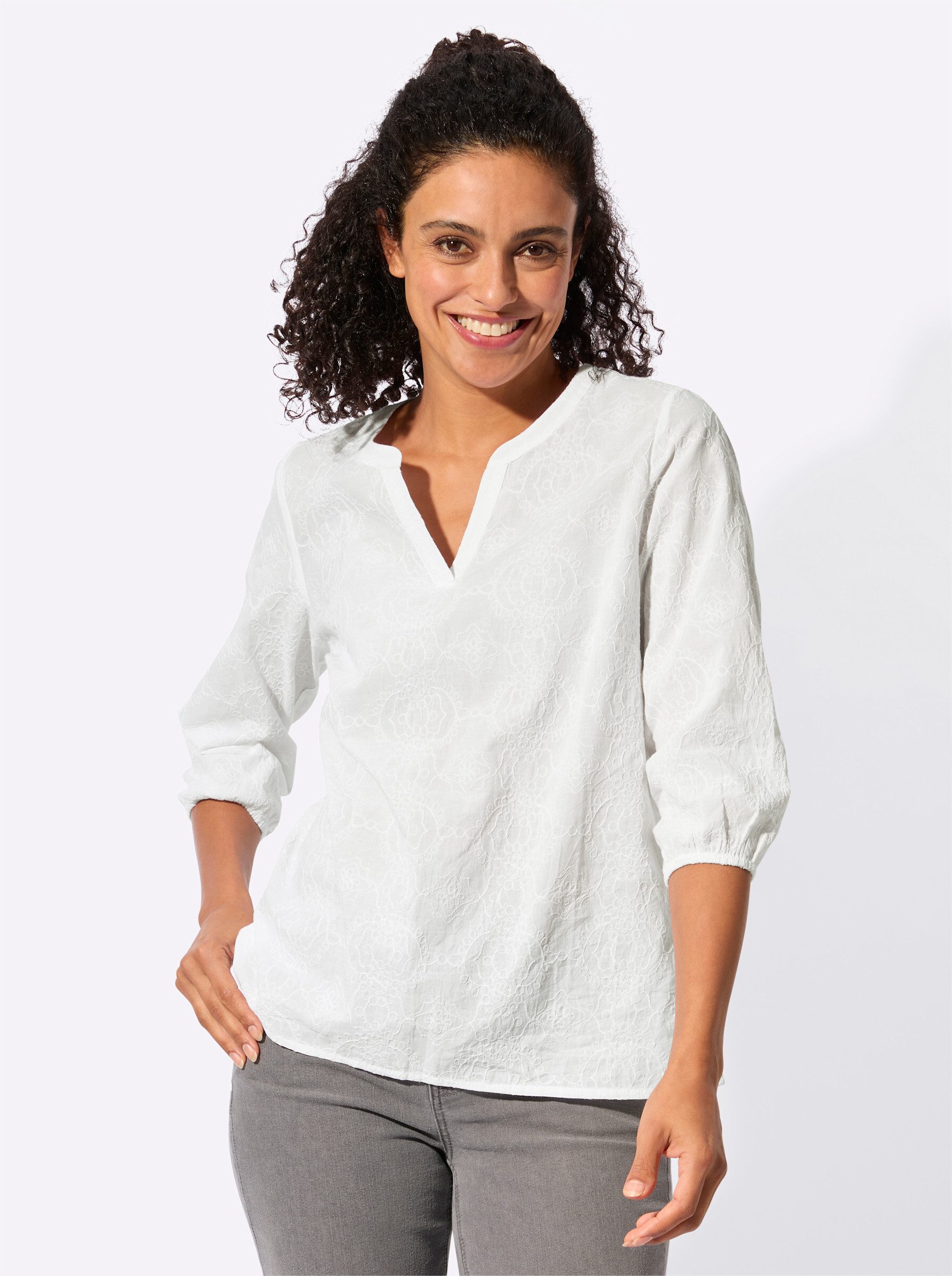 Witt Klassische Bluse Baumwollbluse . günstig online kaufen