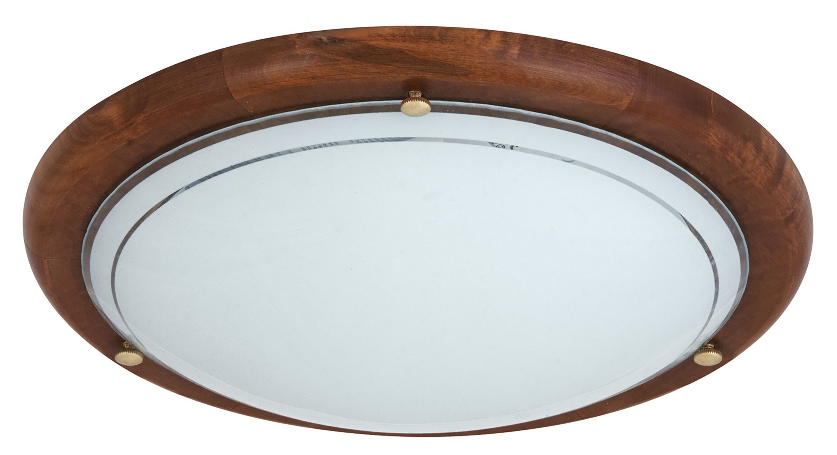 Rabalux Deckenleuchte "Ufo" 2-flammig, Holz, braun, rund, E27, ø380mm