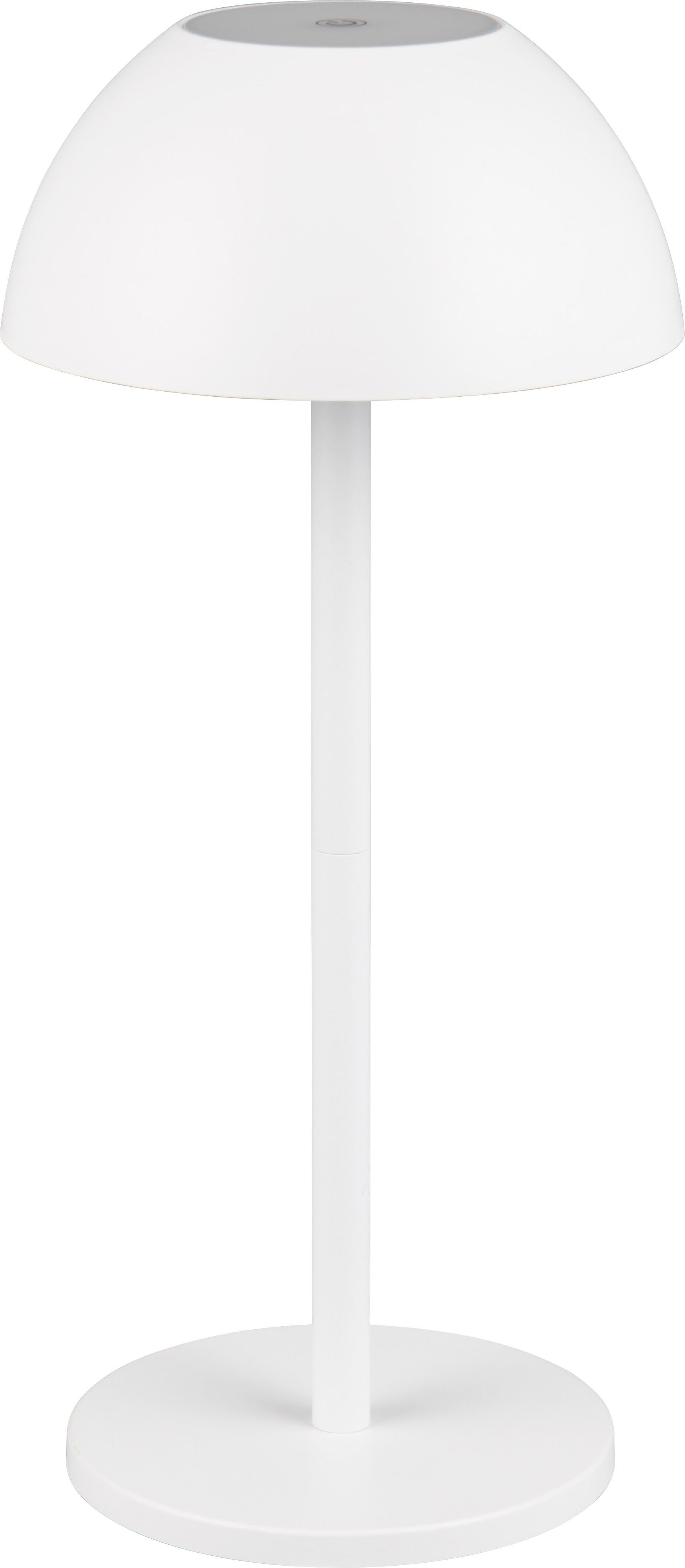 my home LED Außen-Tischleuchte Abbey Tischleuchte (Stück), Dimmfunktion, USB-Ladefunktion, LED fest integriert, Warmweiß, Outdoor Akku Tischlampe Pilzdesign, USB-C, 4-fach Touch Dimmer, IP54