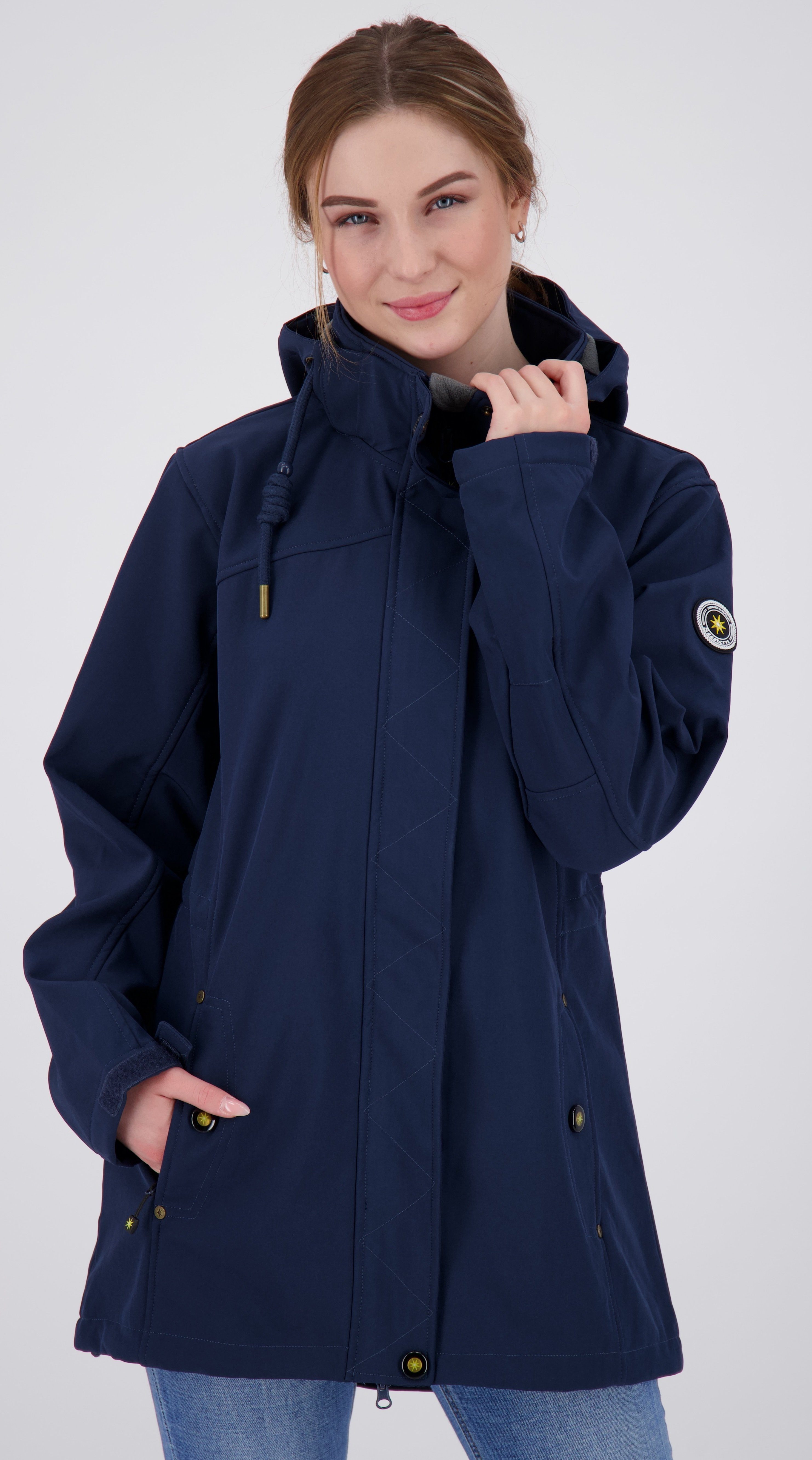 DEPROC Active Softshelljacke ANKERGLUT #ANKERGLUTBRISE CS WOMEN auch in Großen Größen erhältlich, Mit abnehmbarer Kapuze navy