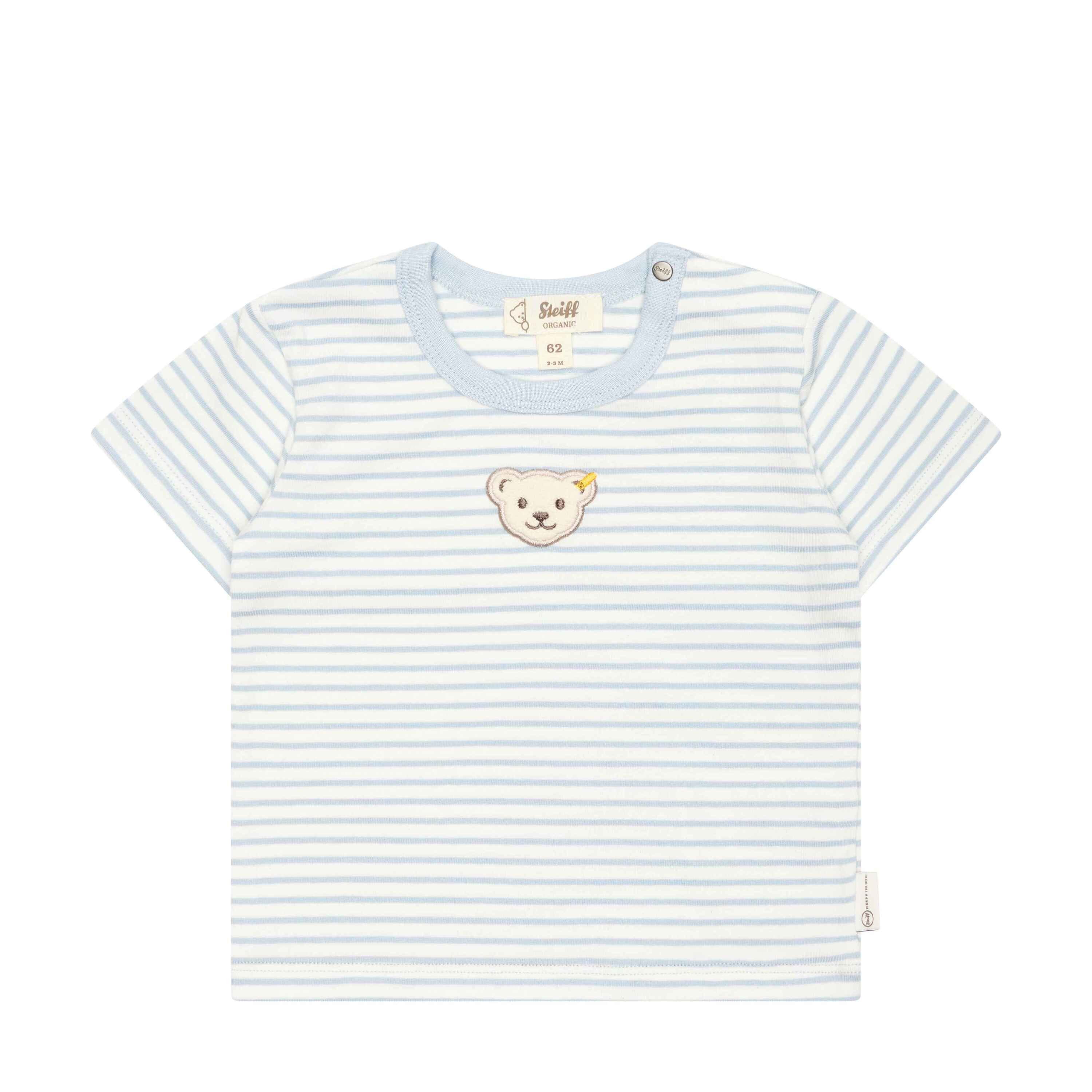 Steiff T-Shirt T-Shirt kurzarm GOTS Baby Wellness mit Teddykopf