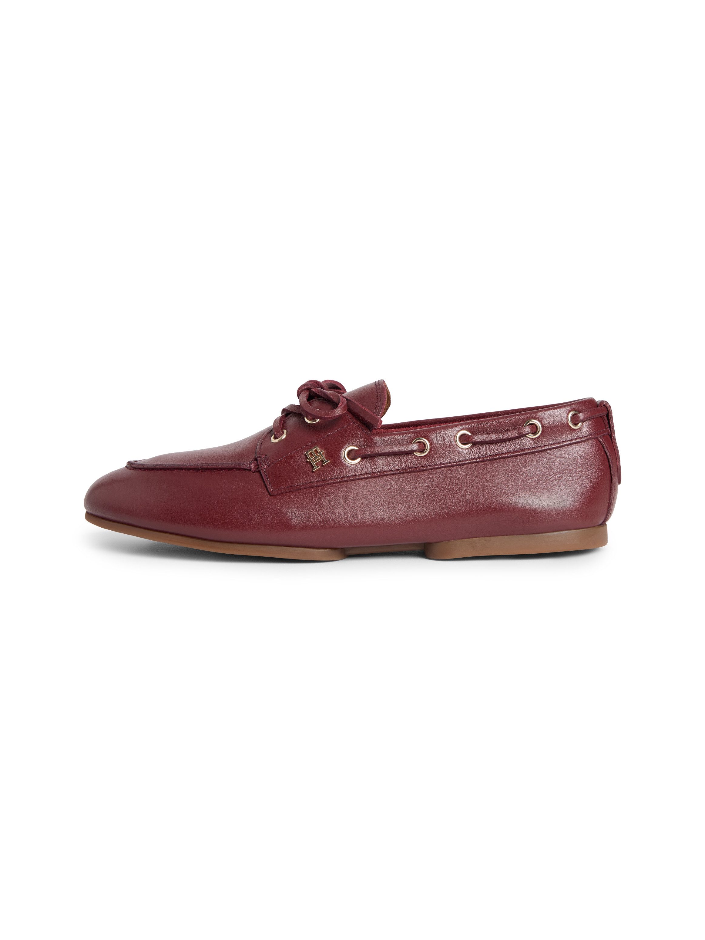 Tommy Hilfiger TH SLEEK LEATHER BOAT SHOE Bootsschuh Bootsschuh, Businessschuh mit Blockabsatz und Ösen mit Durchzug – Bild 5 von 5
