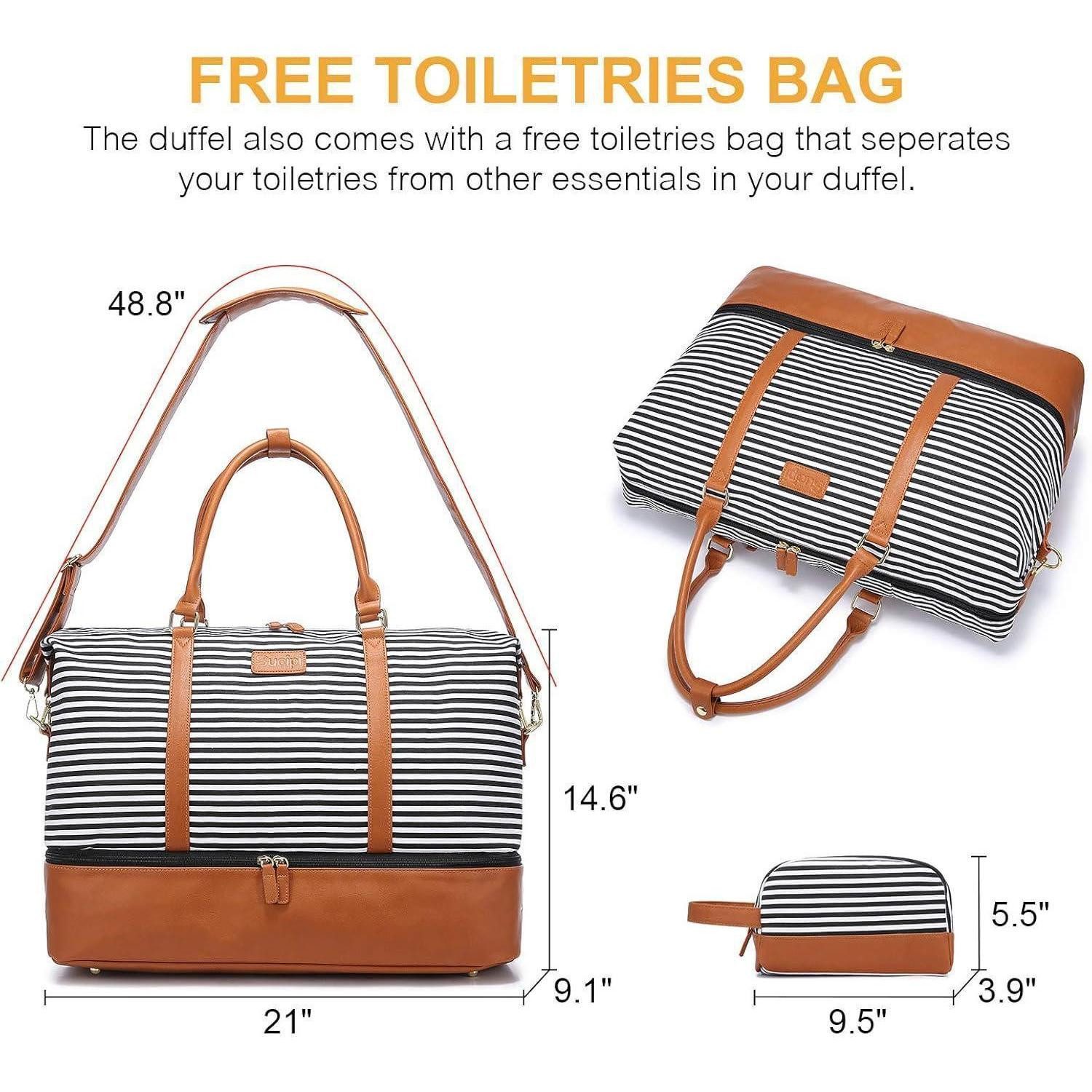 LuxusKollektion Reisetasche Weekender Reisetasche Damen Canvas günstig online kaufen