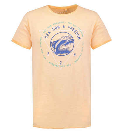 Eight2Nine T-Shirt »EIGHT2NINE Sommer-Shirt brand aktuelles Kurzarm-Shirt für Herren mit Print Trend-Shirt Orange«