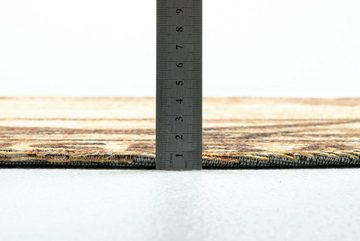 Teppich Keitum 009, Sansibar, rund, Höhe: 3 mm, Flachgewebe, Motiv Holzdielen & gekreuzte Säbel