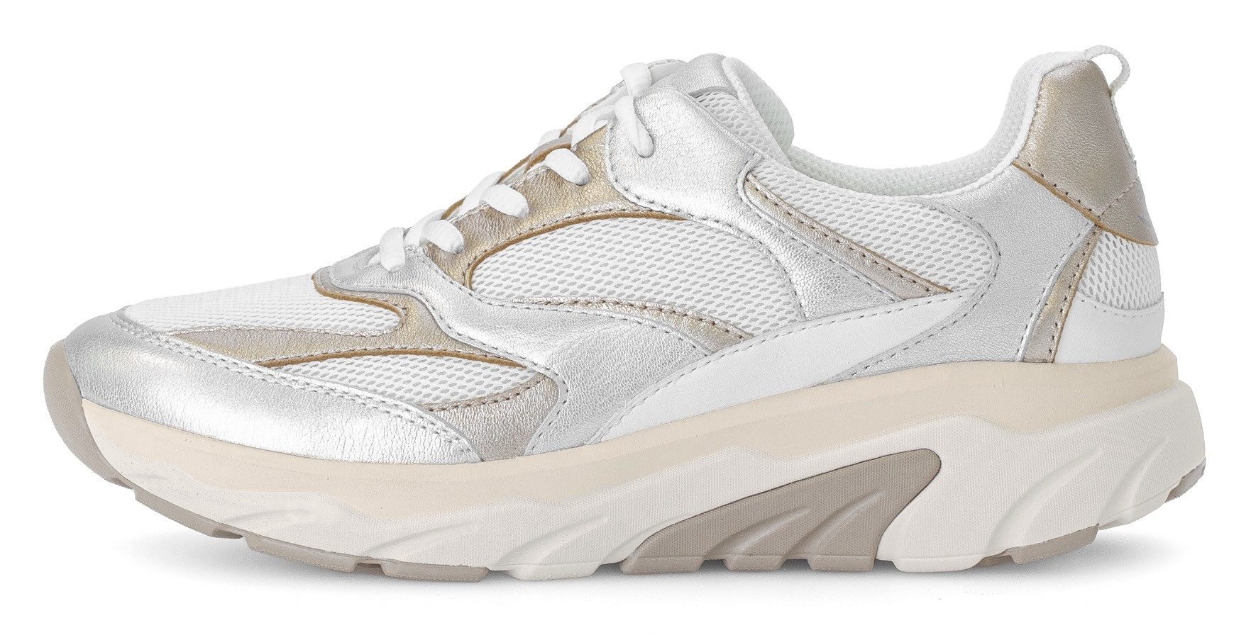 Gabor Rollingsoft Keilsneaker, Freizeitschuh, Halbschuh, Schnürschuh mit rollingsoft-Laufsohle