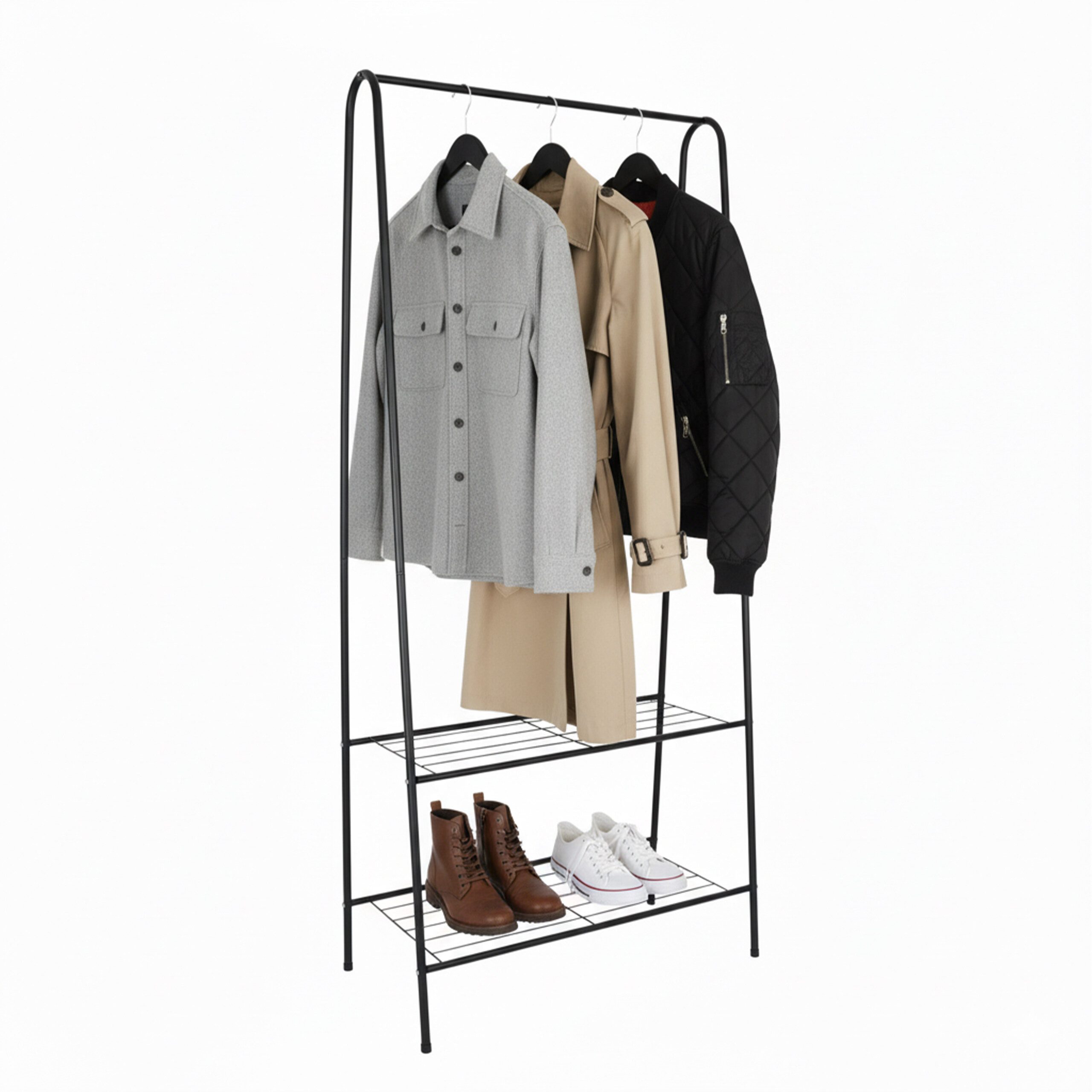 relaxdays Kleiderständer schmal mit 2 Ablage, günstig online kaufen