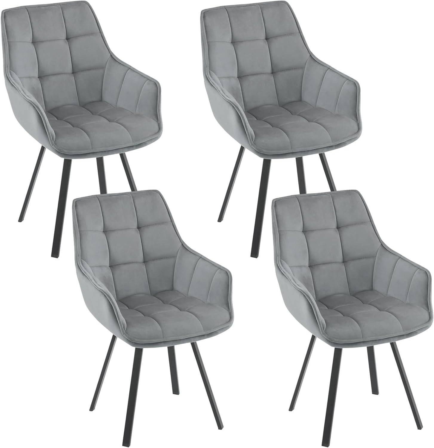 EUGAD Esszimmerstuhl (4 St), drehbar, bequem modern, mit Metallbeinen günstig online kaufen