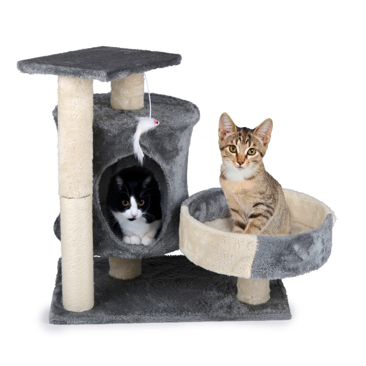maxxpro Kratzbaum Pet Comfort Kratzbaum - Katzenbett mit Spielzeug