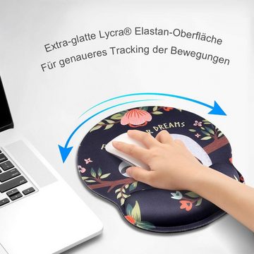 FELIXLEO Gaming Mauspad Ergonomisches Mauspad Handgelenkauflage Mousepad Memory Schaum