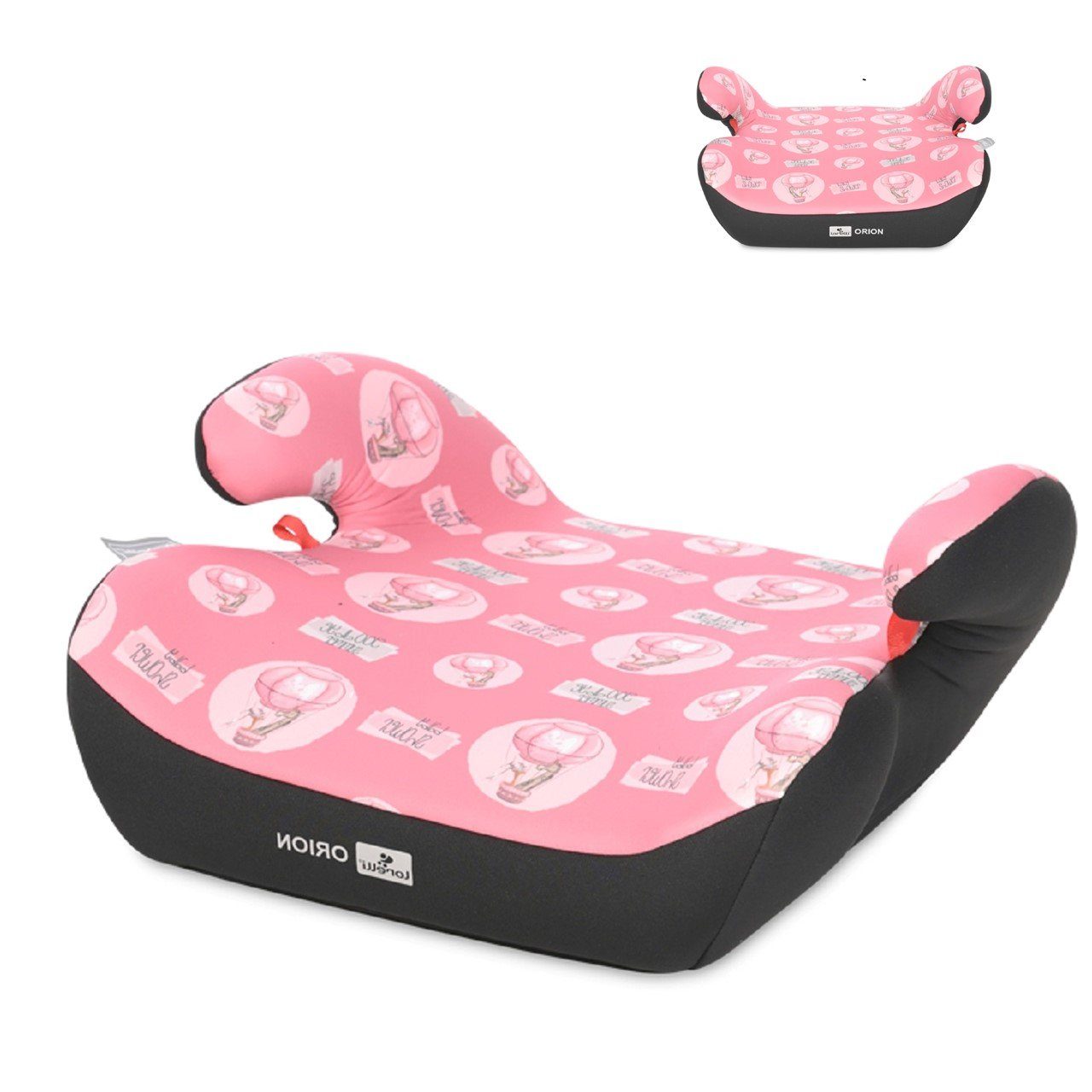 Lorelli Kindersitzerhöhung Sitzerhöhung Orion Gruppe 3, bis: 36 kg, bis 12 Jahre (22 - 36 kg) Bezug abnehmbar rosa pink