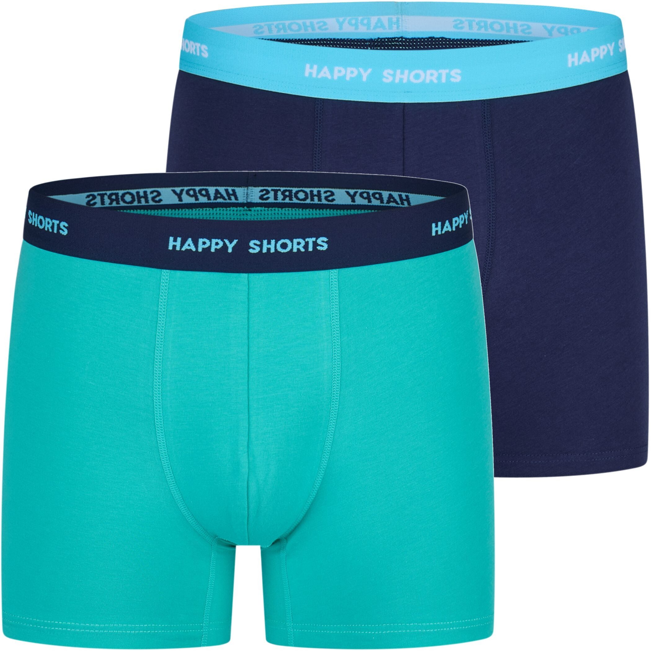 Trunk 2 Happy Shorts Jersey Trunk Herren Boxershorts Pant Blau und Grün