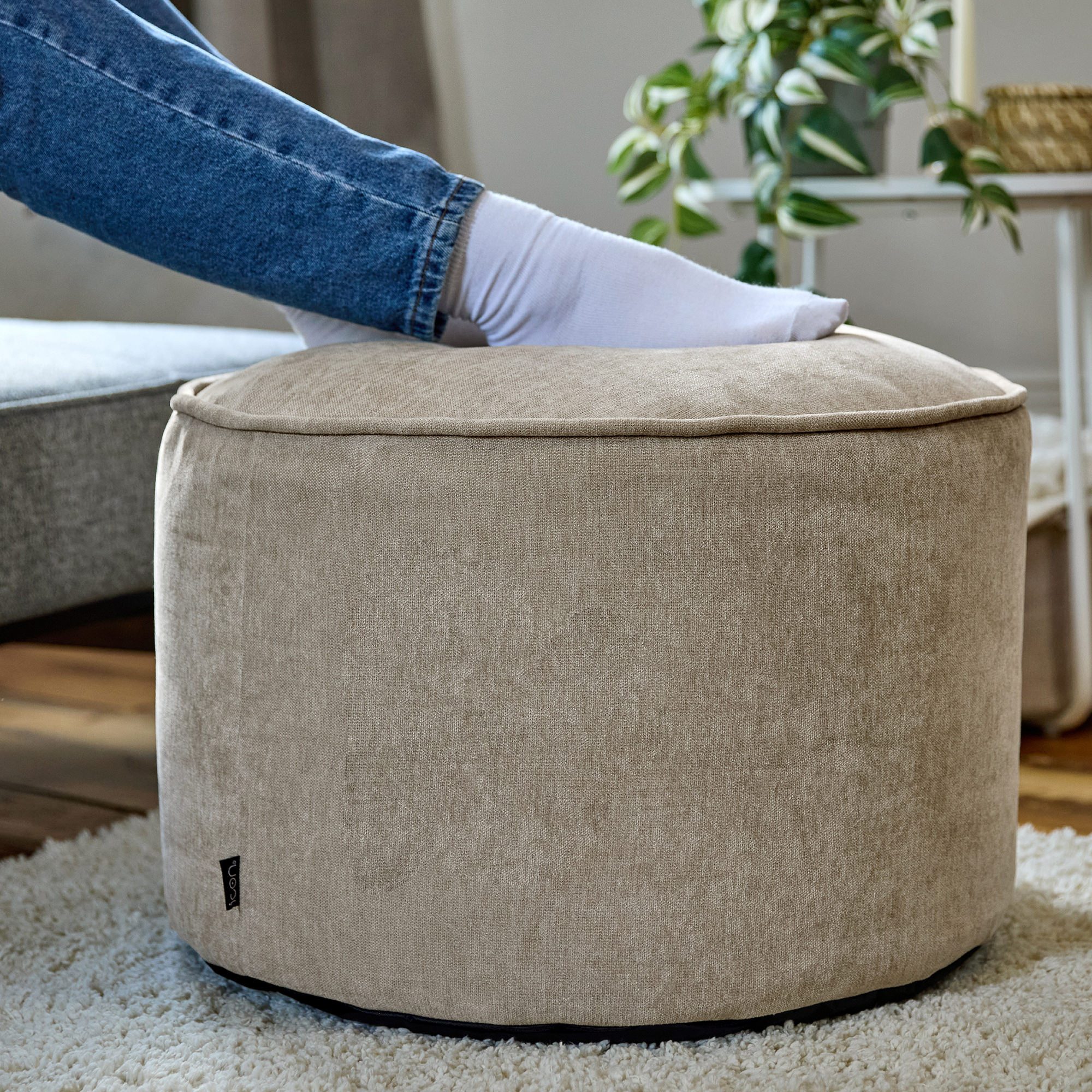 icon Pouf Sitzpouf XL aus Chenille günstig online kaufen