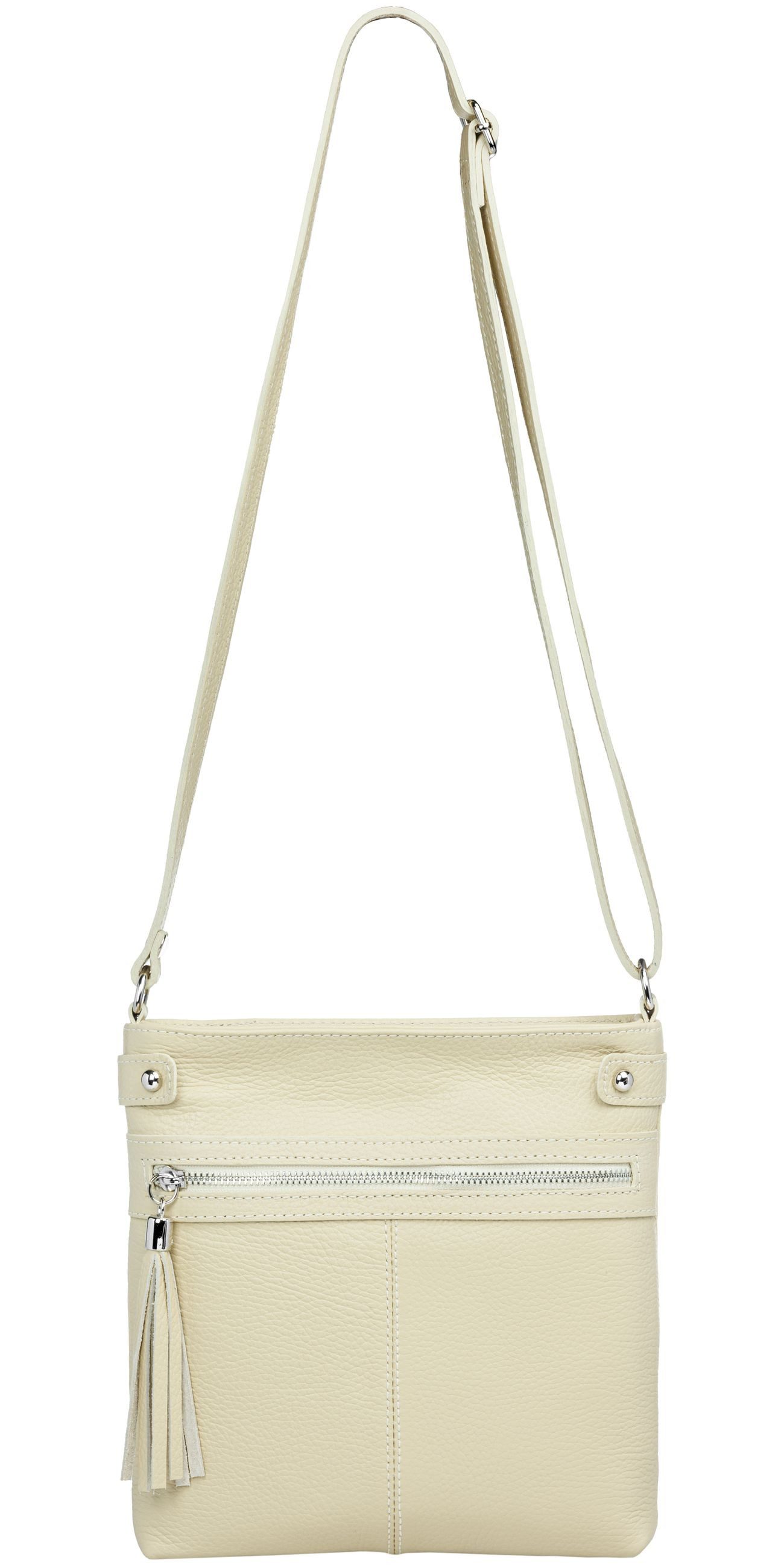 Caspar Umhängetasche Mittelgroße Crossbody Bag Leder günstig online kaufen