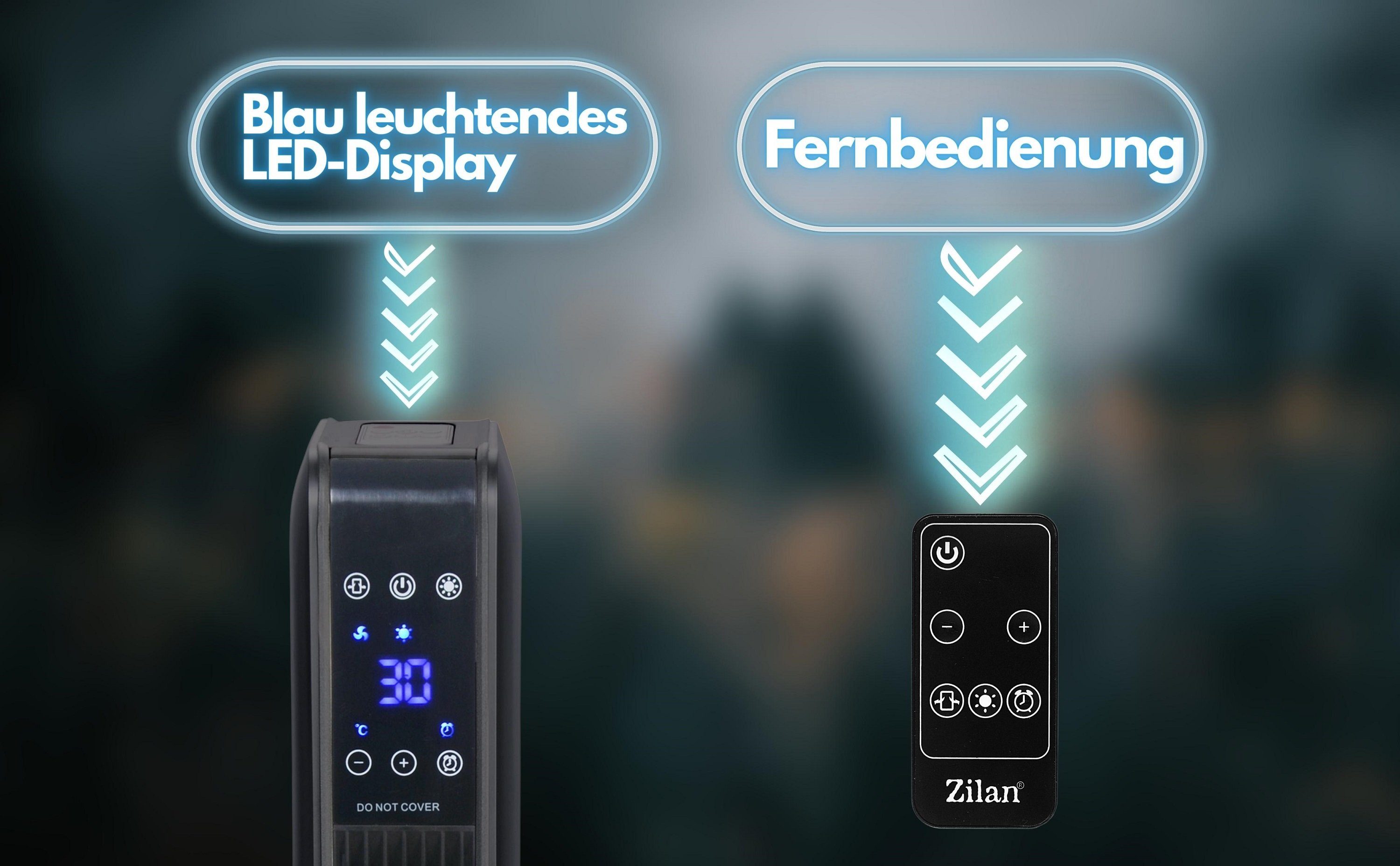 Zilan Keramikheizlüfter ZLN-2076, 2200 W, 8h Timer,Oszillierend, Kaltluftfu günstig online kaufen