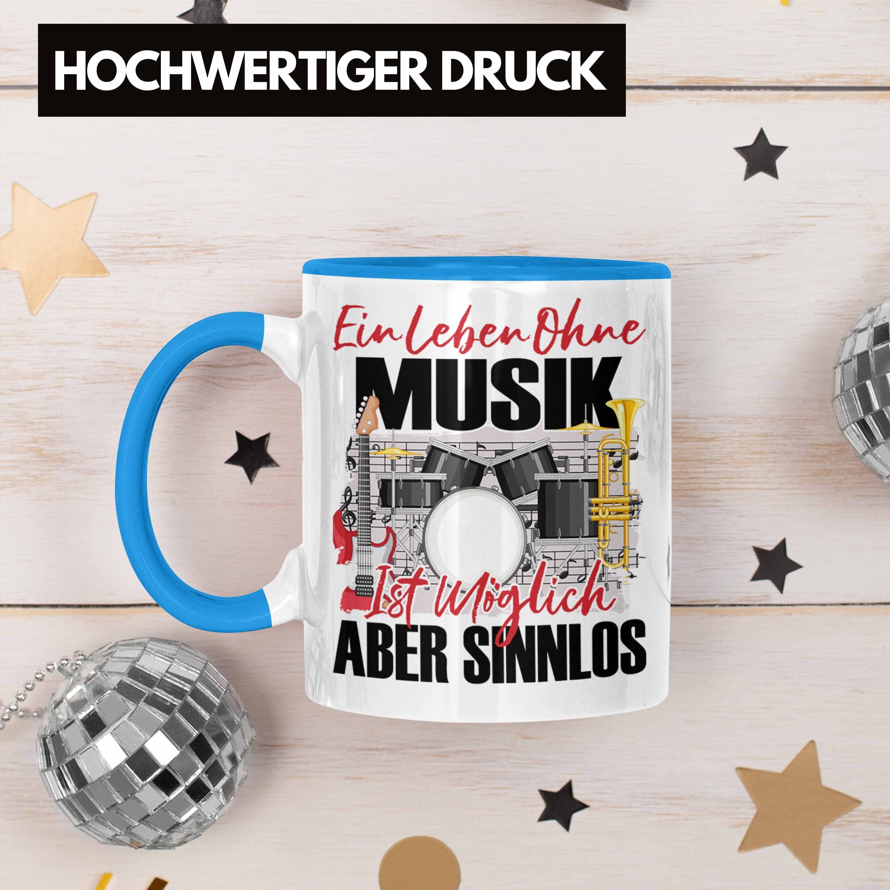 Geschenk Tasse Leben Ein Trendation Band Spruch Geschenkidee Trendation Tasse Musiker Blau -