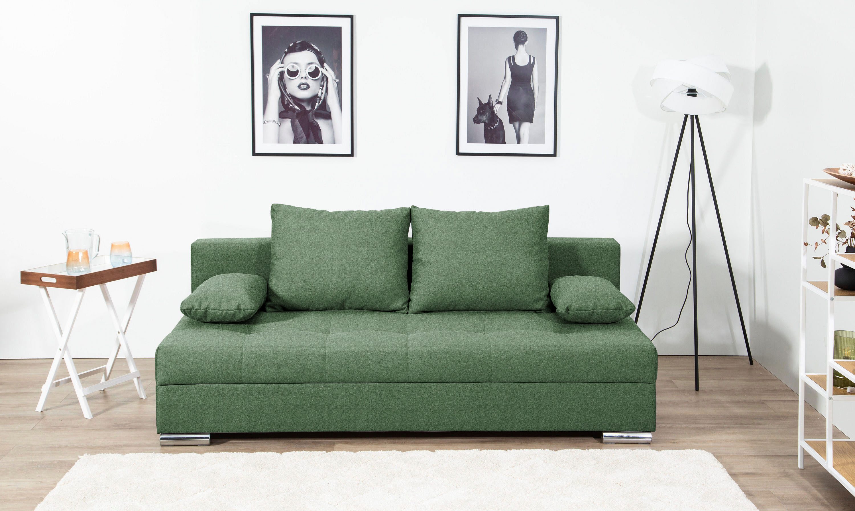 COLLECTION AB Schlafsofa Tania, B: 194 cm, Liegel. 140x194 cm, komfortabler Sitzkomfort: Federkern-Polsterung, inklusive Rückenkissen