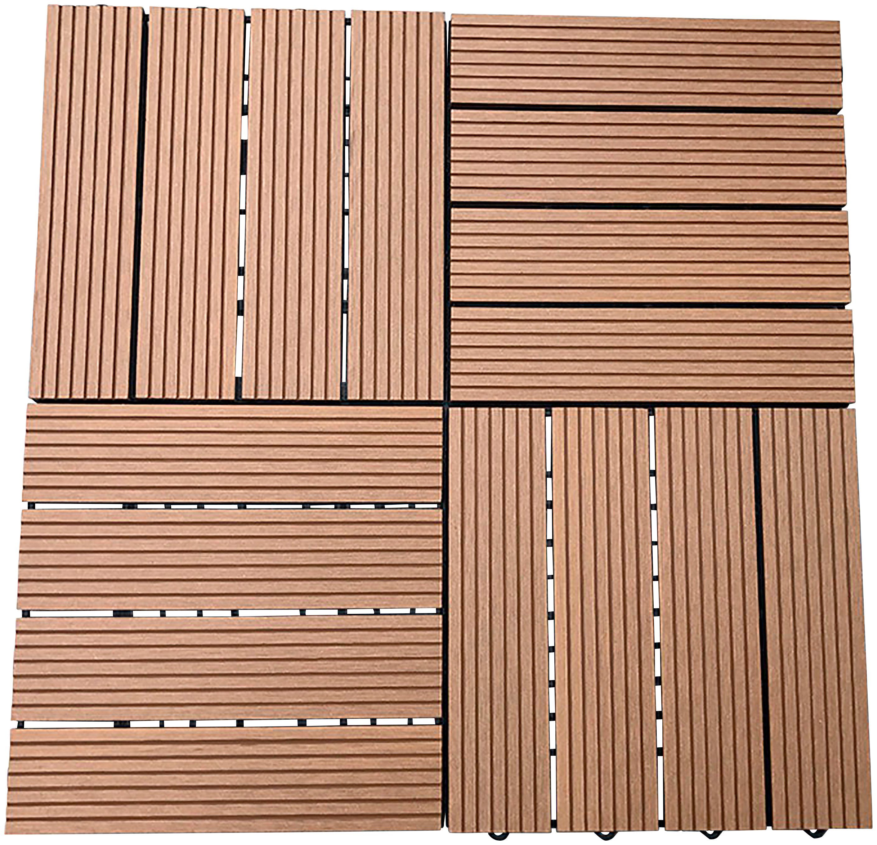 HOME DELUXE WPCFliesen , für 9 m² Fläche, teak OTTO