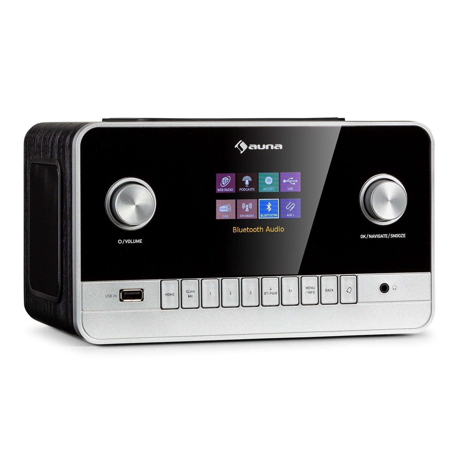 Auna Connect 150 MKII 2.1-Internetradio DAB/DAB+/FM Spotify BT 2,8" TFT-Display Radio (DAB; DAB+; FM; Spotify ;AUX, Internet Bluetooth Radio mit WLAN - DAB Plus Digitalradio Küchenradio mit Fernbedienung)