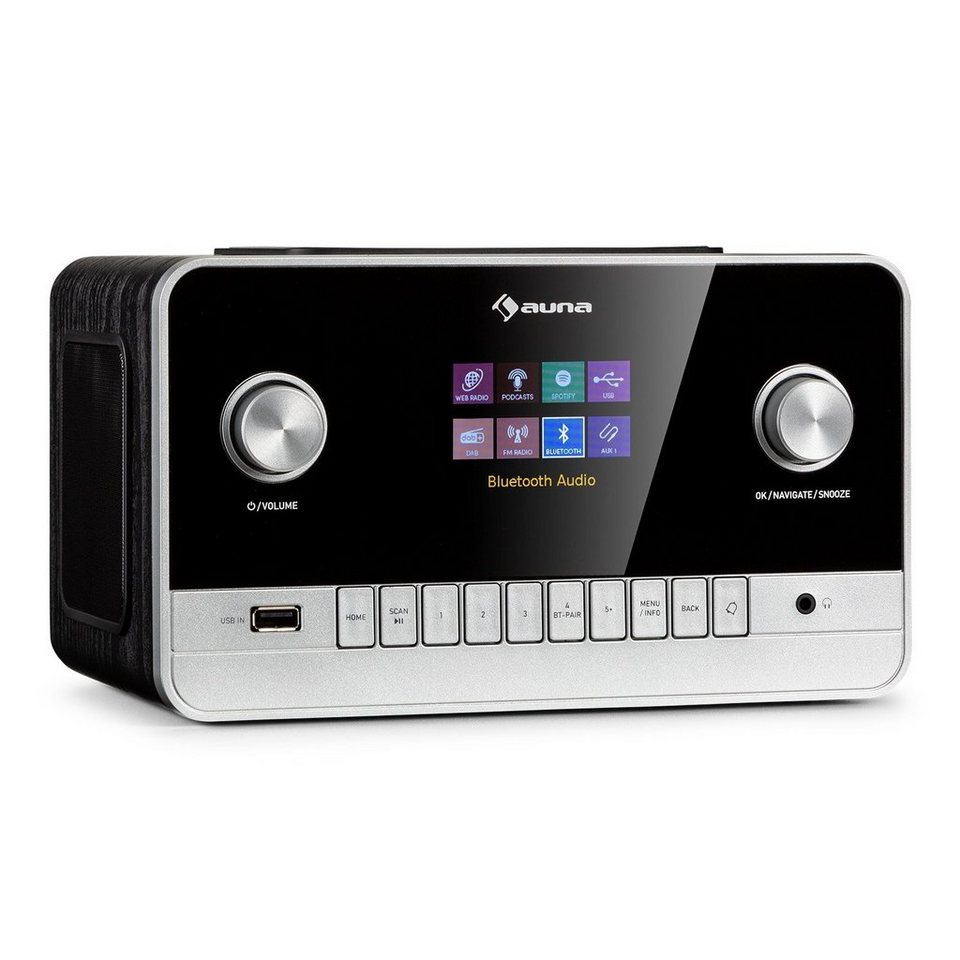 Auna Connect 150 MkII Radio (DAB; DAB+; FM; Spotify ;AUX, Internet Bluetooth  Radio WLAN - DAB Plus Digitalradio Küchenradio)