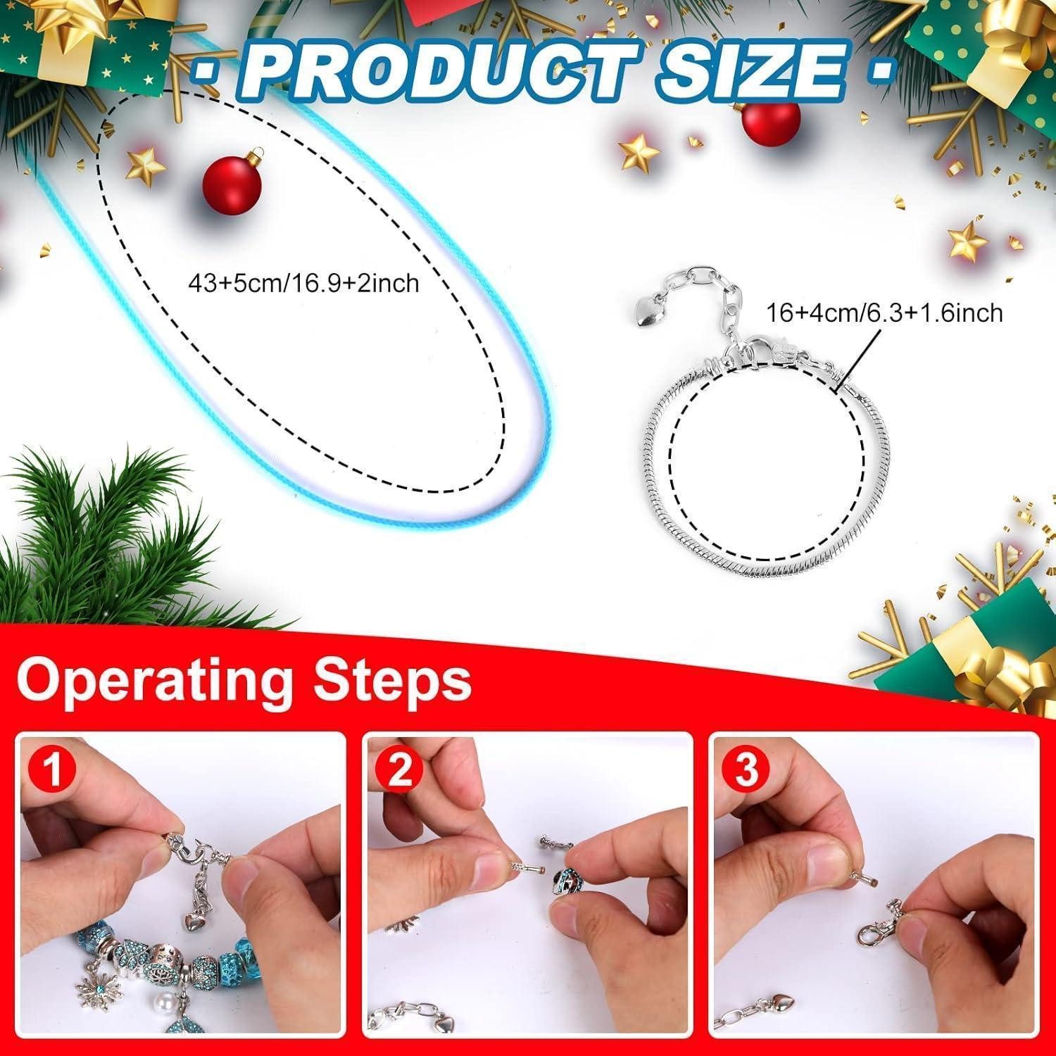 LuxusKollektion Schmuck-Adventskalender Adventskalender DIY Schmuck Mädchen 2024 Weihnachtskalender 24