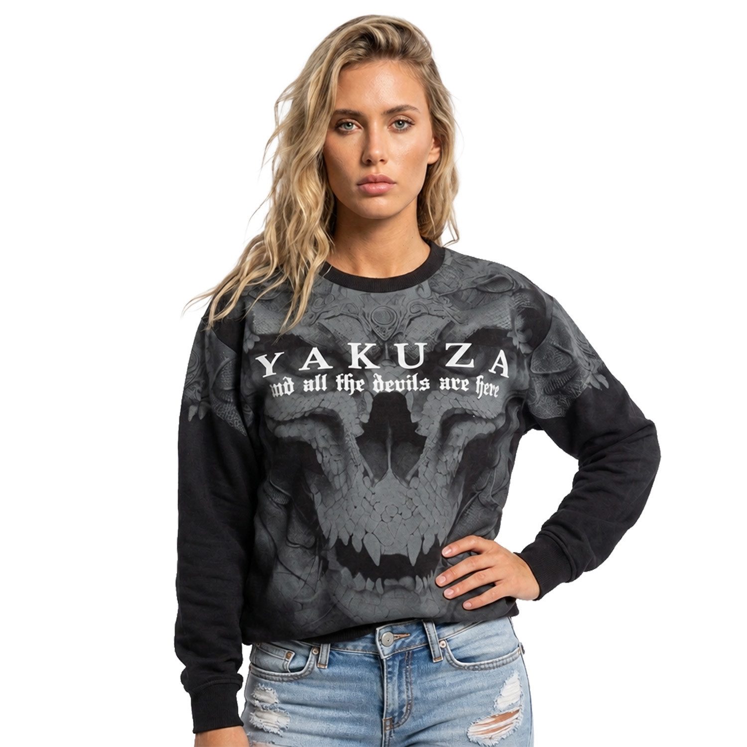 YAKUZA Sweatshirt Devils im Oversized Look