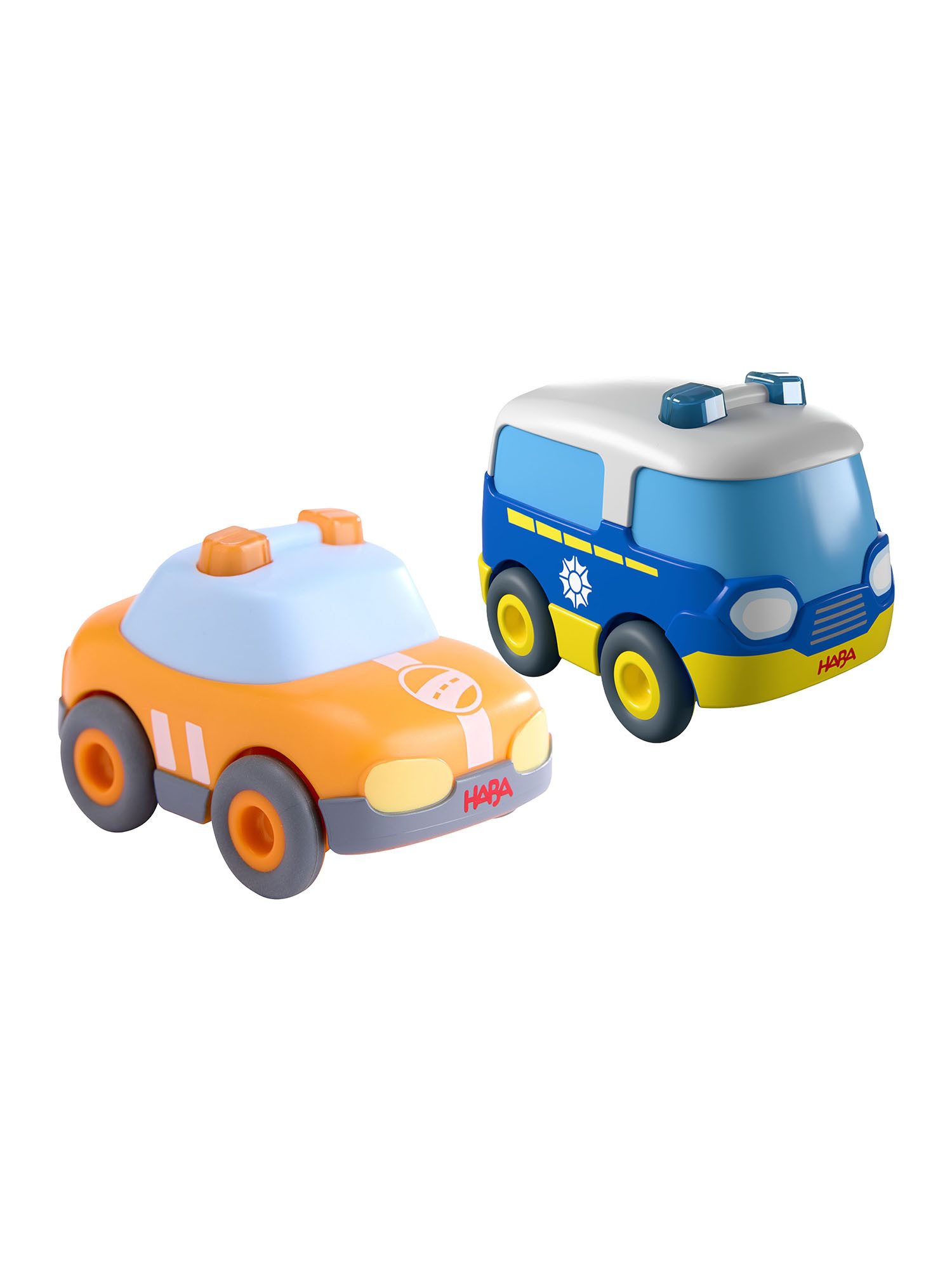 Haba Spielzeug-Auto Einsatzfahrzeuge Bundle, (2-tlg), Modellauto, Spielauto, Auto Spielzeug