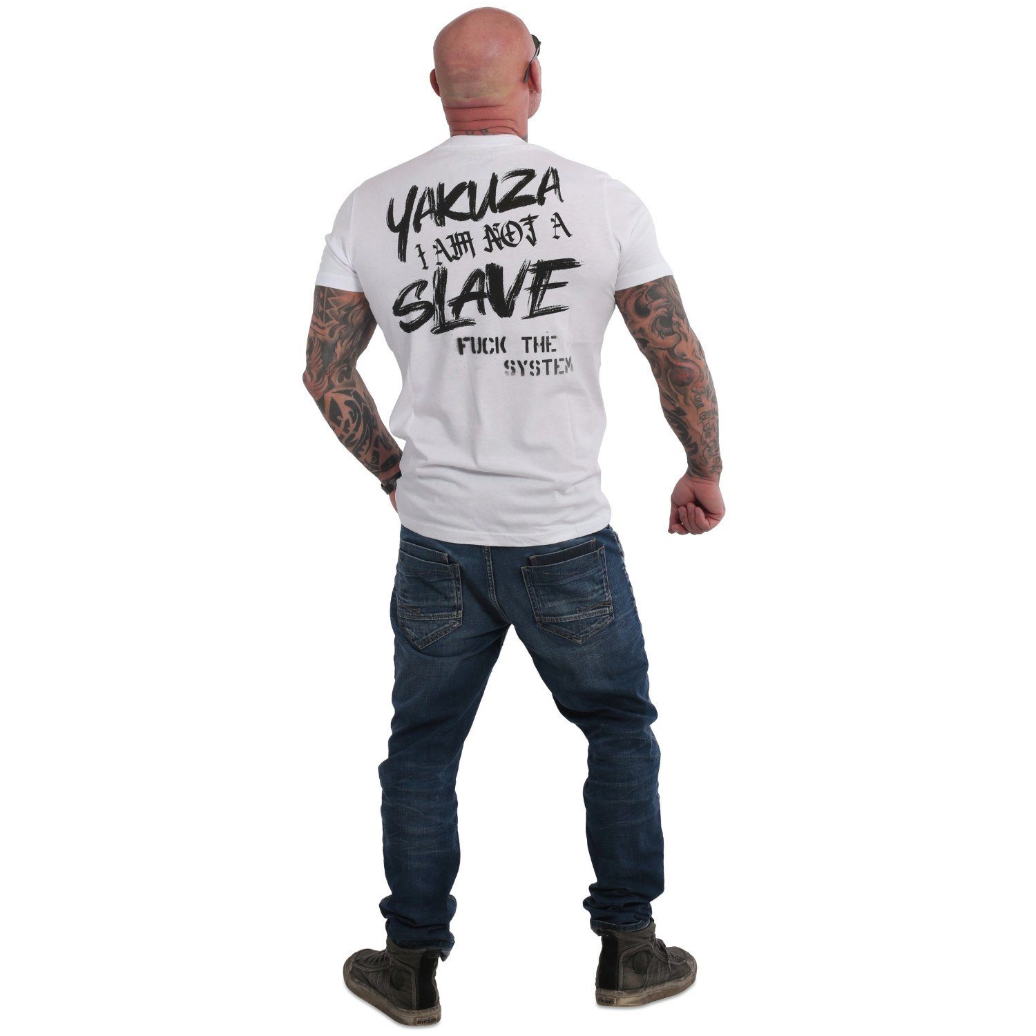 Not Slave T-Shirt weiß A YAKUZA