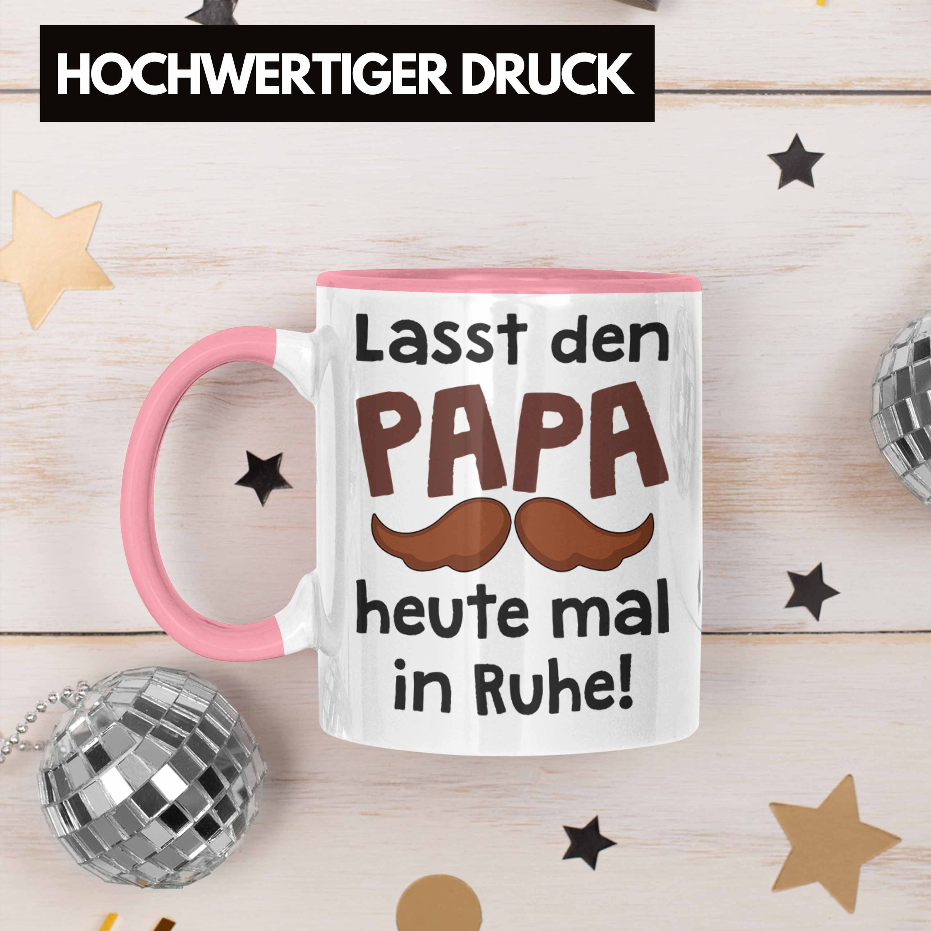 Geschenk Sohn - Kaffeetasse mit von Tasse Tasse Trendation Spruch Rosa Papa Bester Trendation Vater Vatertag Papa Geschenk