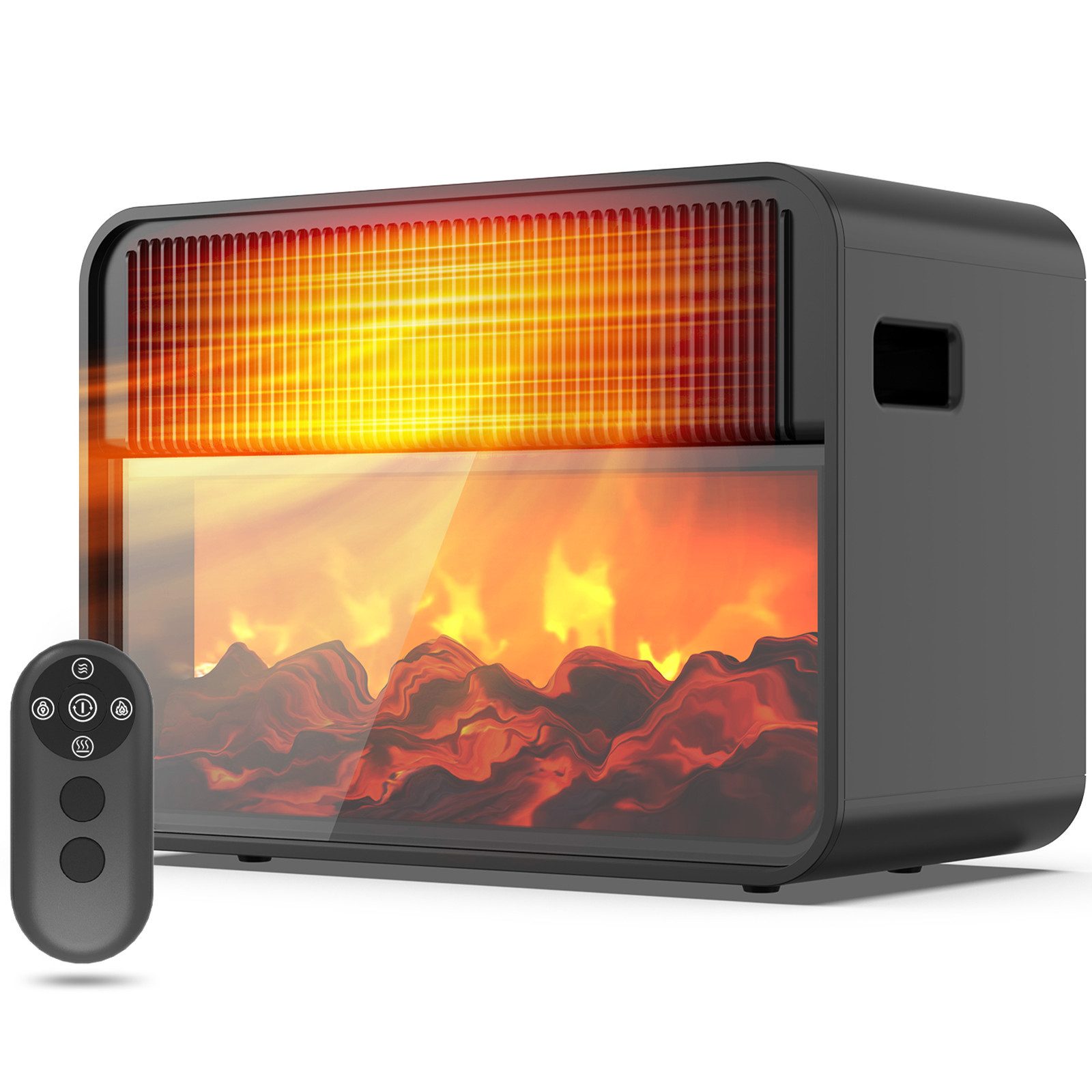 Teendow Keramikheizlüfter Heizlüfter Keramik, 3D-Flammeneffekt, heizung lei günstig online kaufen