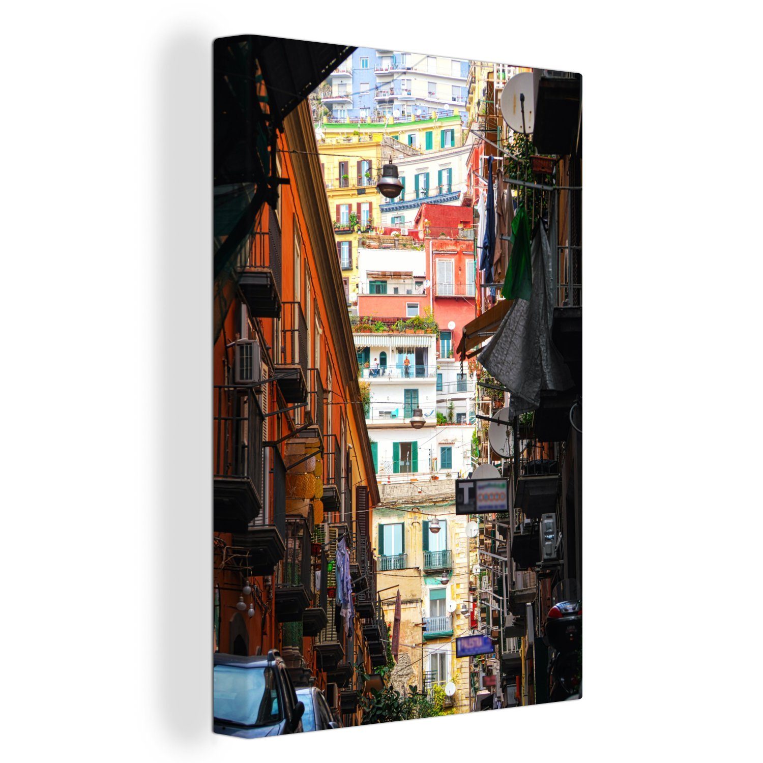 OneMillionCanvasses® Leinwandbild Fahrspur in Italien, (1 St), Leinwandbild fertig bespannt inkl. Zackenaufhänger, Gemälde, 20x30 cm
