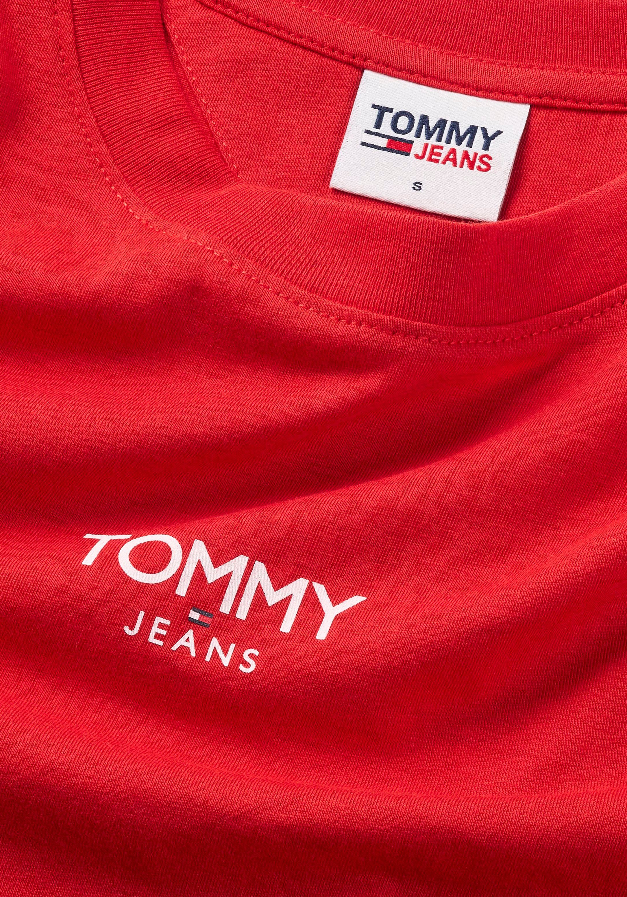 T-Shirt Jeans Tommy 1 Crimson BBY TJW mit Jeans Tommy LOGO SS Deep Logo ESSENTIAL
