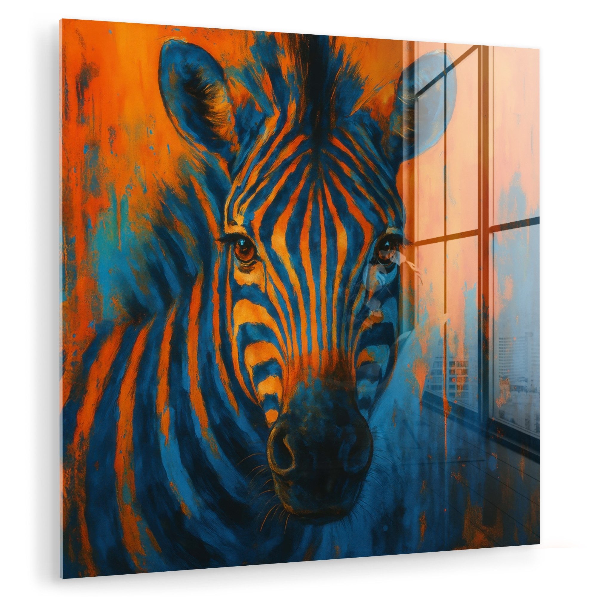 MuchoWow Acrylglasbild Zebra - Abstrakt - günstig online kaufen