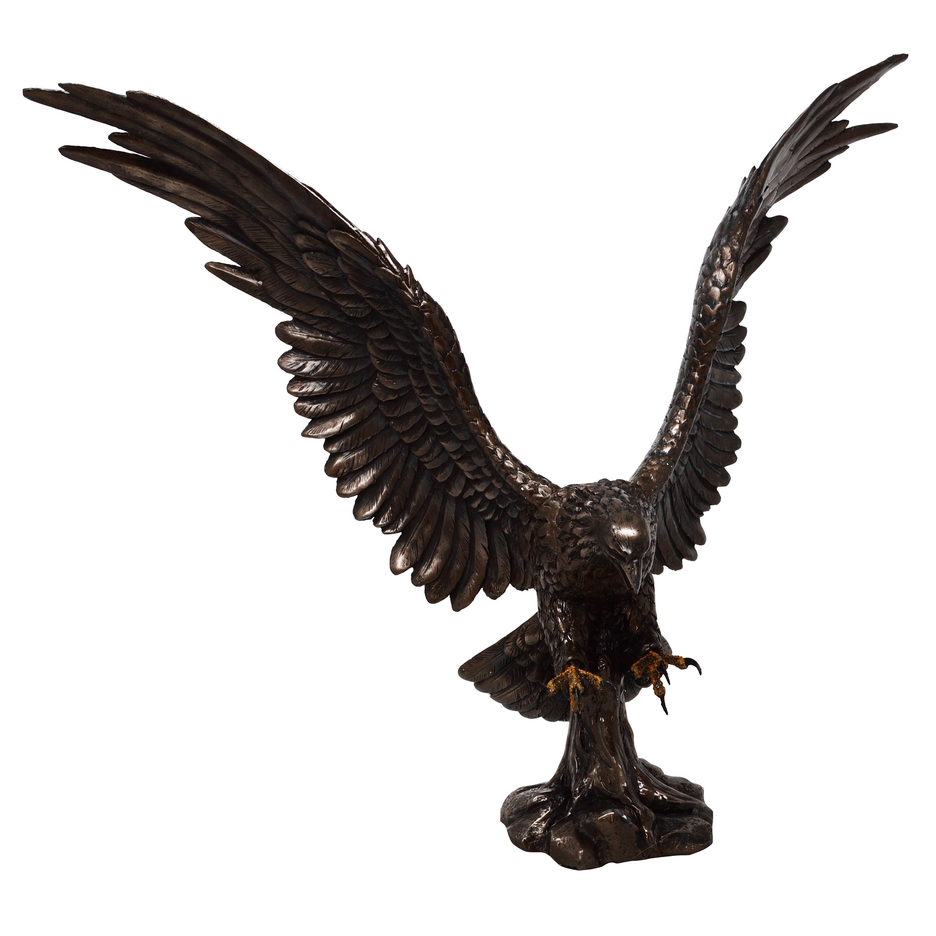 MystiCalls Dekofigur Adler Wings of Glory - Bronzefigur Figur Deko In-/Outdoor (1 St), 41 cm hoch