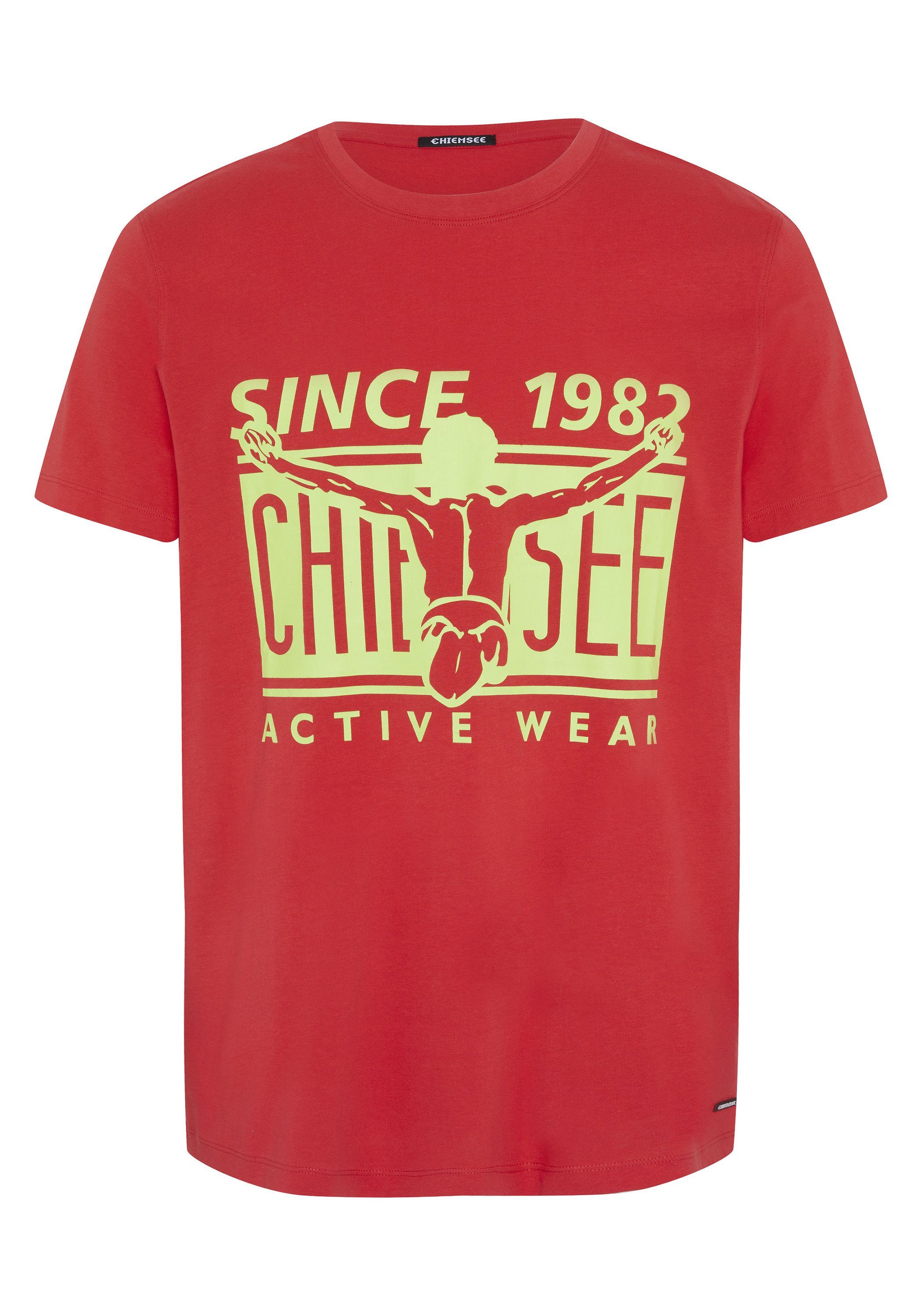 Chiemsee Print-Shirt T-Shirt aus Baumwolle in Two-Tone-Optik 1 17-1663 Bittersweet