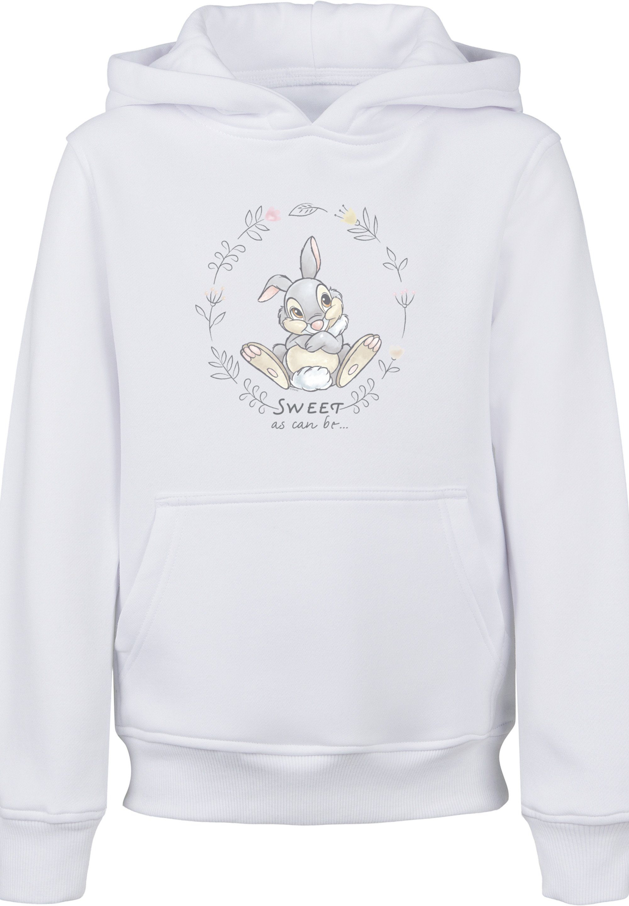 Bambi Sweet F4NT4STIC Can Thumper Klopfer Kapuzenpullover Print As Be weiß Disney