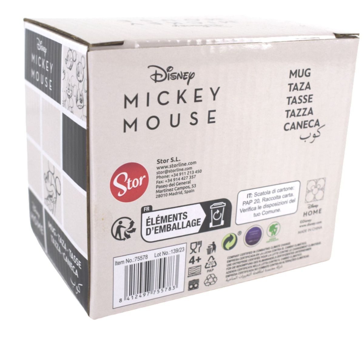 Stor Tasse Tasse mit Disney Mickey Mouse Motiv ca. 325ml aus Keramik ca. Ø8x9,5cm, 1-tlg., Keramik, authentisches Design