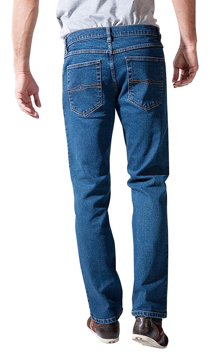 STRETCH HERREN Straight-Jeans ROUNDER Blue Stone Stooker JEANS FALCO Men HOSE