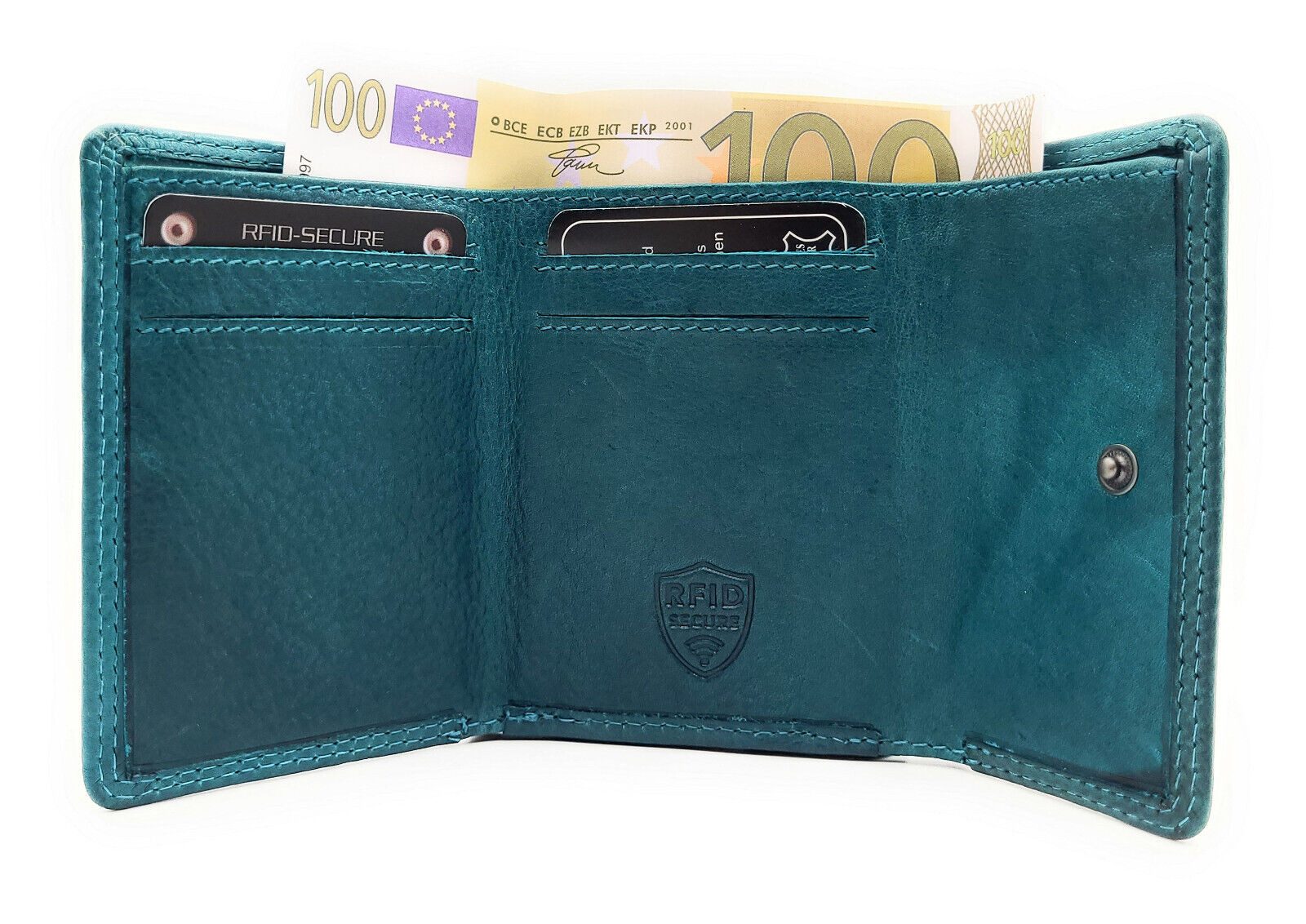 Mini Geldbörse kleine echt Leder Wendebörse, Urlaubsbörse, Geldbeutel, RFID Schutz