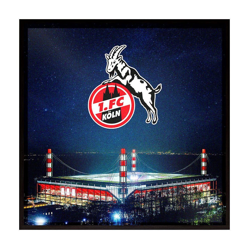 1. FC Köln Bild 1. FC Köln LED- Leuchtbild im Rahmen "Stadion Flutlicht",  Stadion Flutlicht