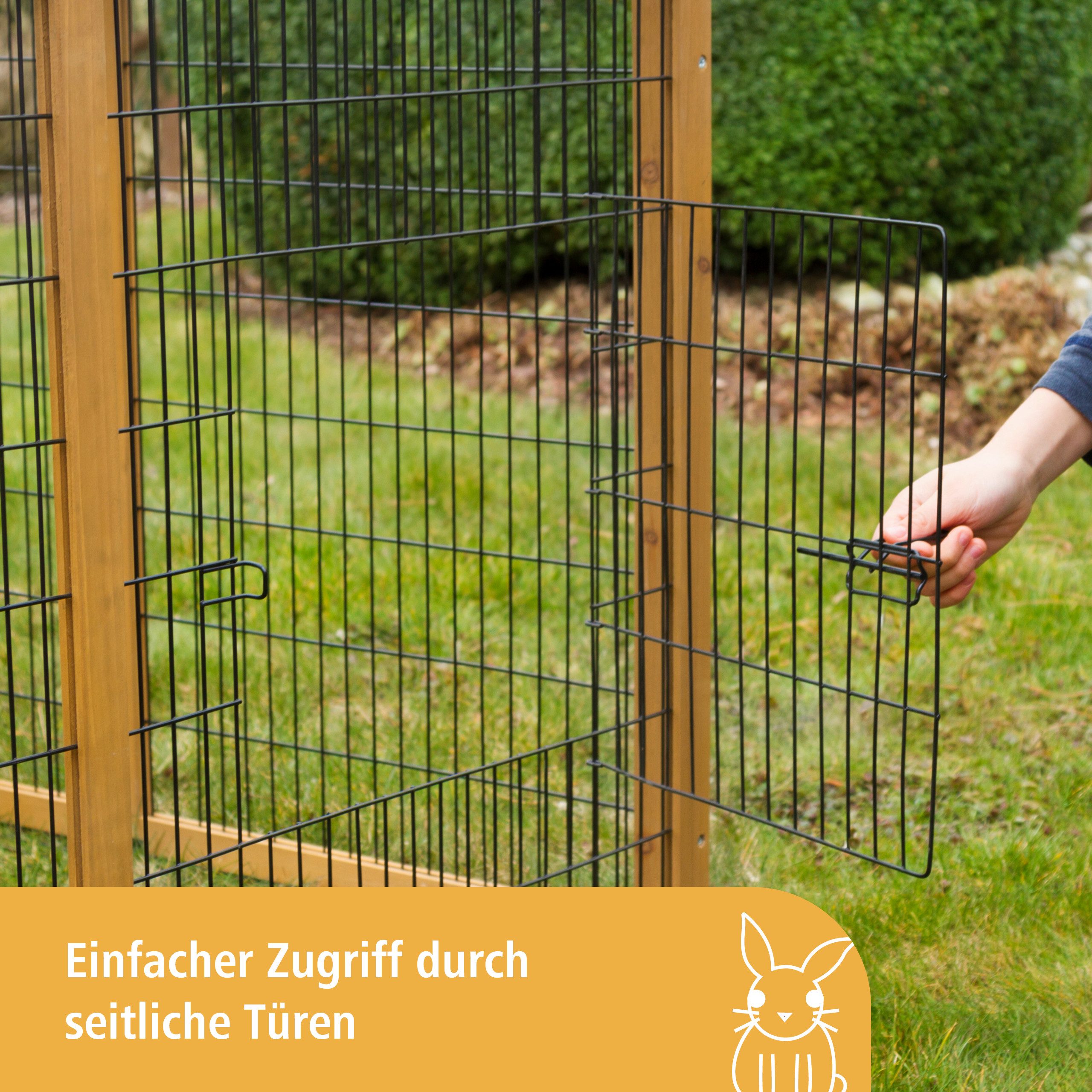 Kerbl Freigehege Kerbl Pet Pet Freigehege mit Ausbruchsperre, 220x115x75 cm