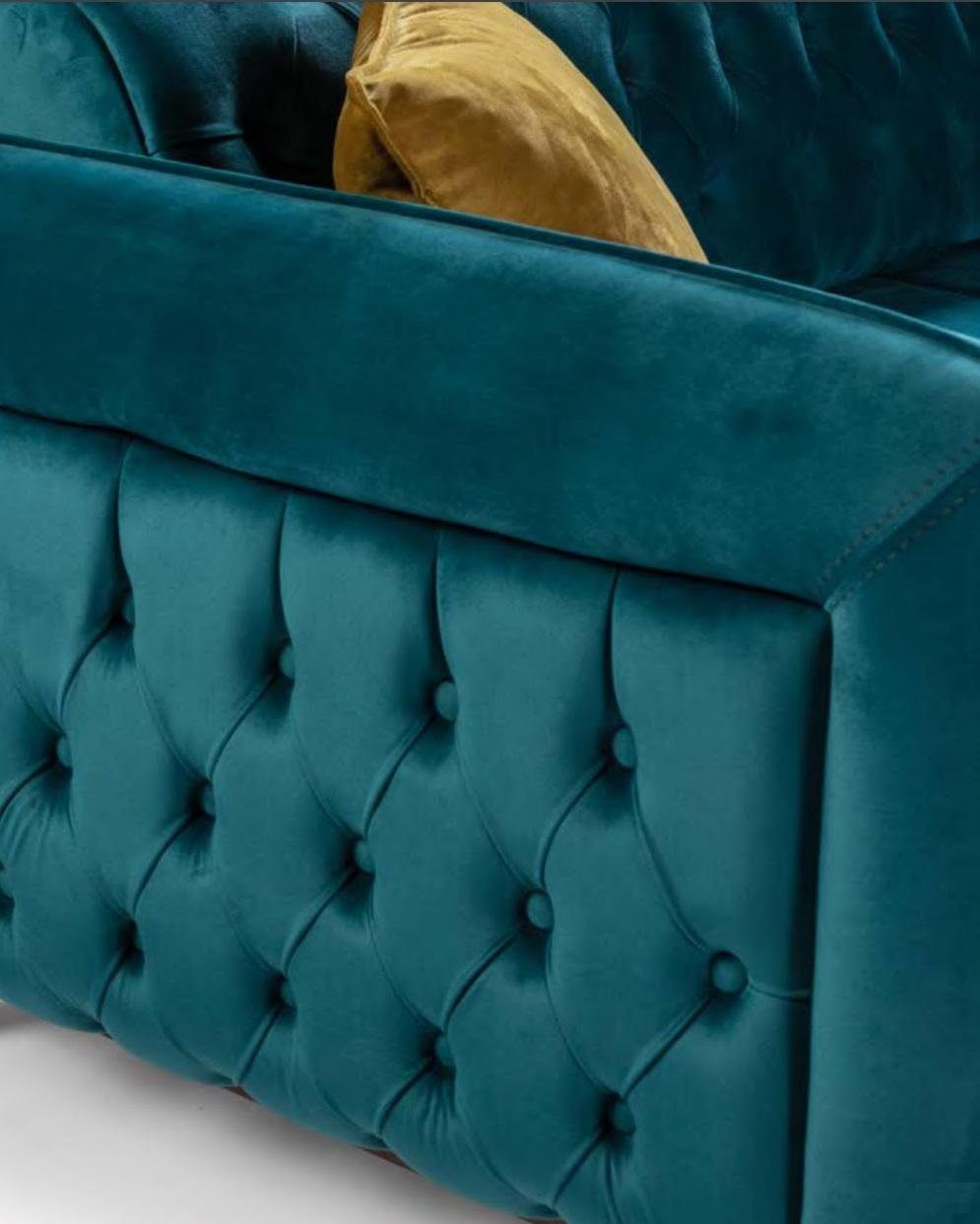 Sitzmöbel, Textil Luxus Ecksofa Couch Europe Chesterfield Made in Ecksofa Turkis Stoffsofa JVmoebel