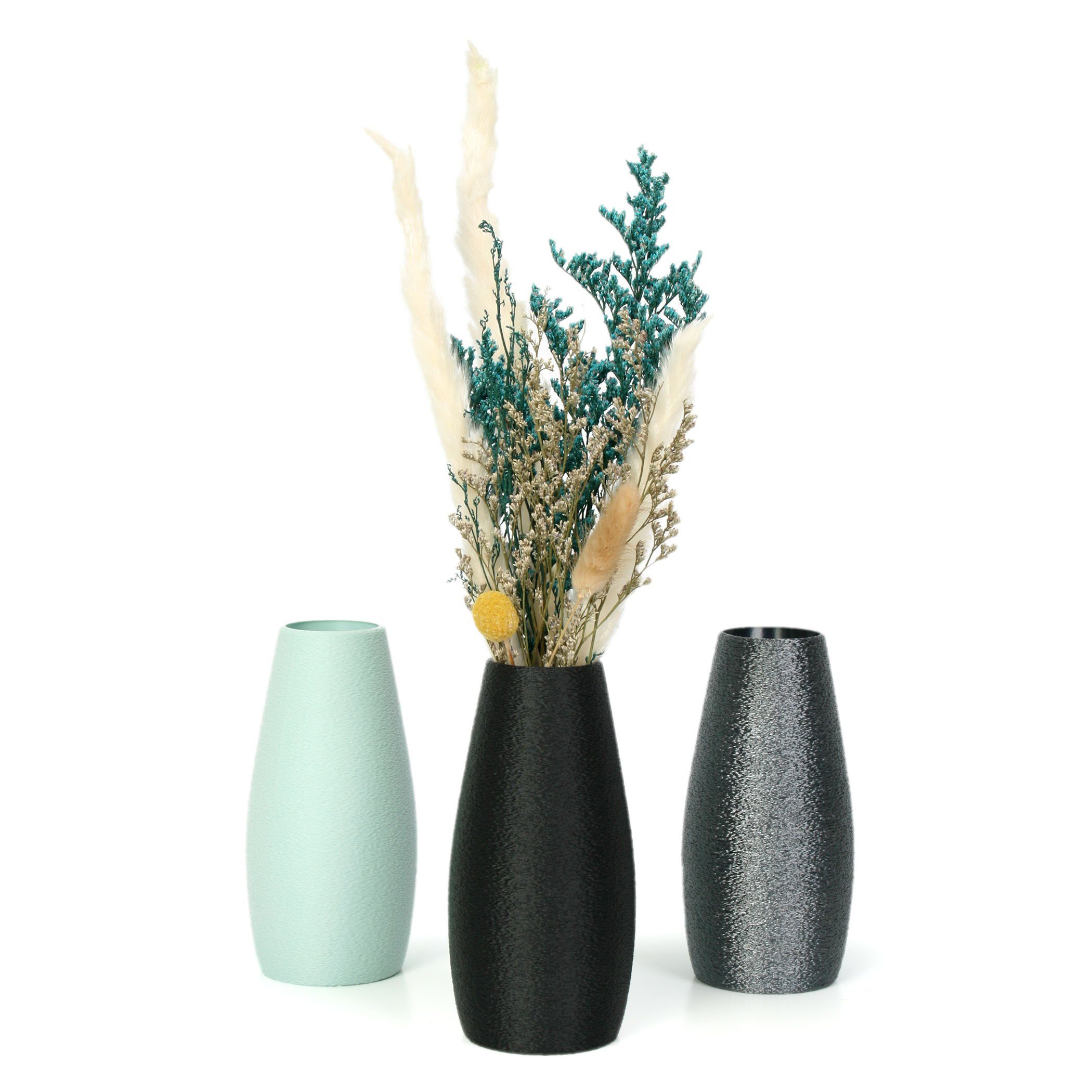 Feder Bio-Kunststoff, – & Blumenvase Dekovase nachwachsenden aus Vase Designer Rohstoffen; Kreative Black wasserdicht Dekorative bruchsicher aus