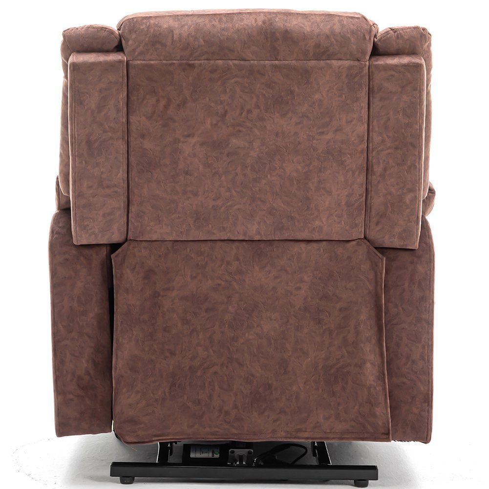 TV-Sessel (Fernsehsessel mit Aufstehhilfe, elektrisch Relaxsessel mit Fernbedienung, bis 150 kg belastbar), Massagesessel mit Liegefunktion, Wärmefunktion und Vibrationsmassage