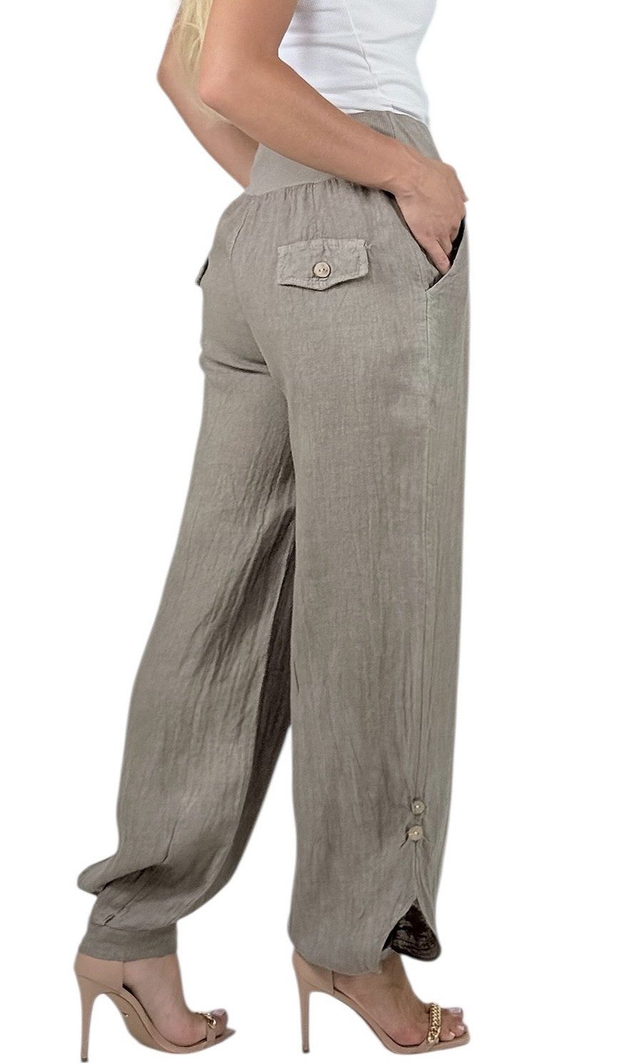 Mississhop Leinenhose 100 % Leinen Sommerhose, günstig online kaufen