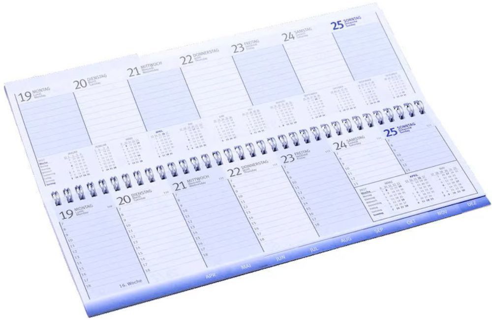 Saphir-Tec Tischkalender Schreibtischkalender 2027 quer Premium Wochenplaner (1-tlg)