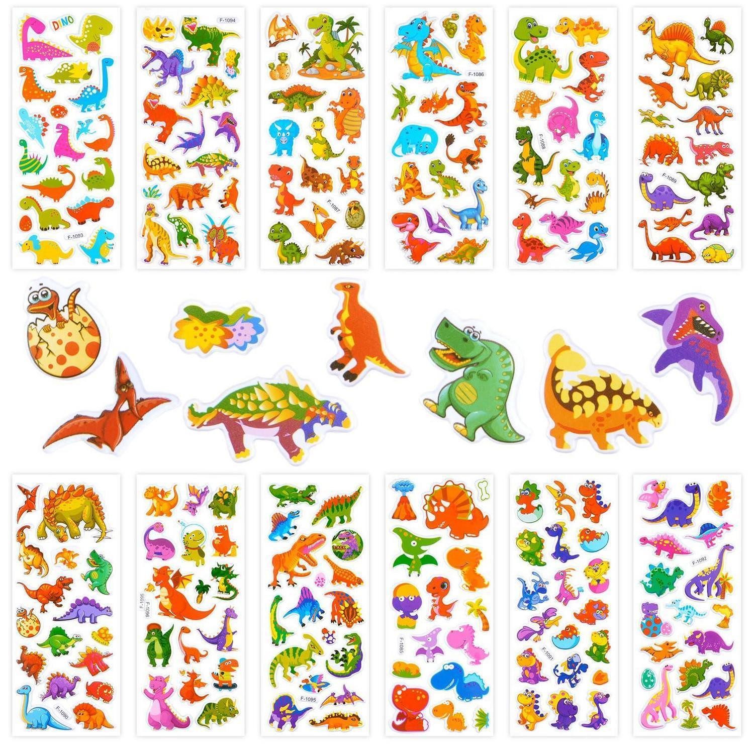LuxusKollektion Aufkleber Aufkleber 3D Dinosaurier Kinder Dinosaurier Sticker 17 x 7 cm