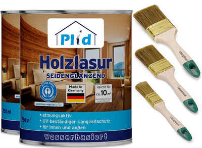 plid Holzschutzlasur Premium Holzlasur Holzschutzlasur Holzschutz Lasurpinsel, Schnelltrocknend