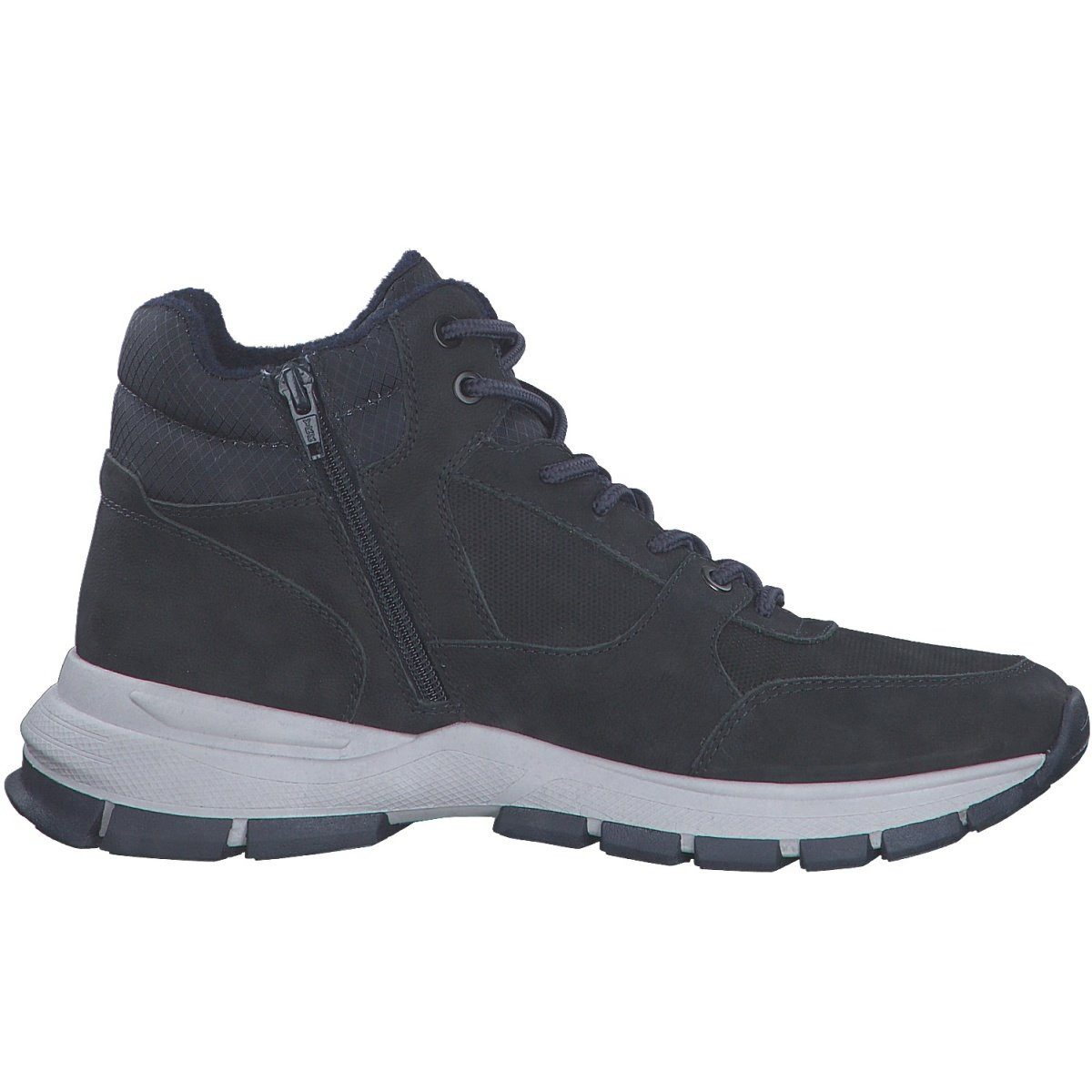 s.Oliver Winter Stiefelette 5-15201-29-805 aus Leder mit Softfoam navyblau Sneaker