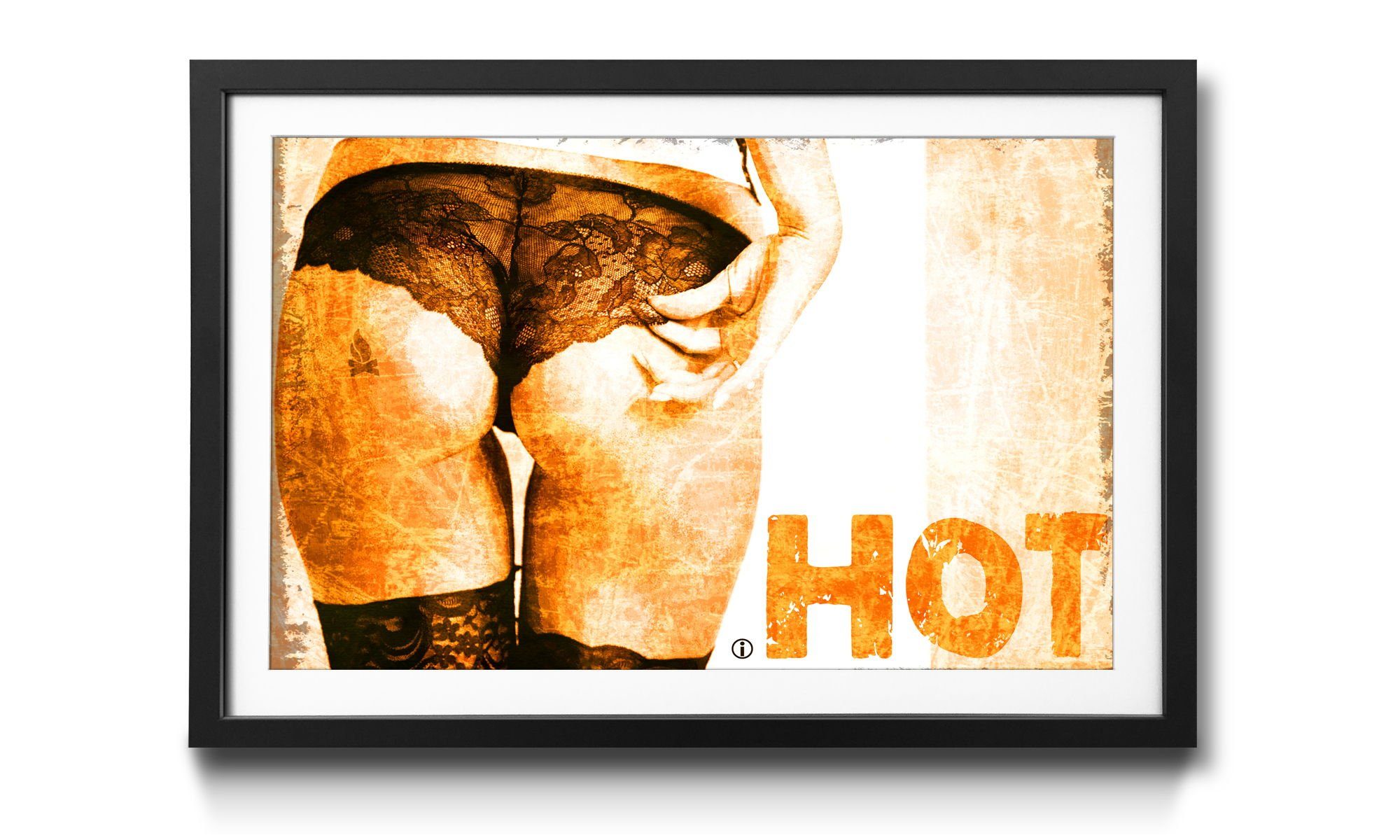 WandbilderXXL Bild mit Rahmen Hot Flame, Erotik, Wandbild, in 4 Größen erhältlich